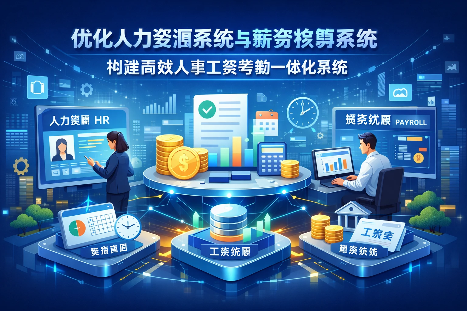 优化人力资源系统与薪资核算系统，构建高效人事工资考勤一体化系统