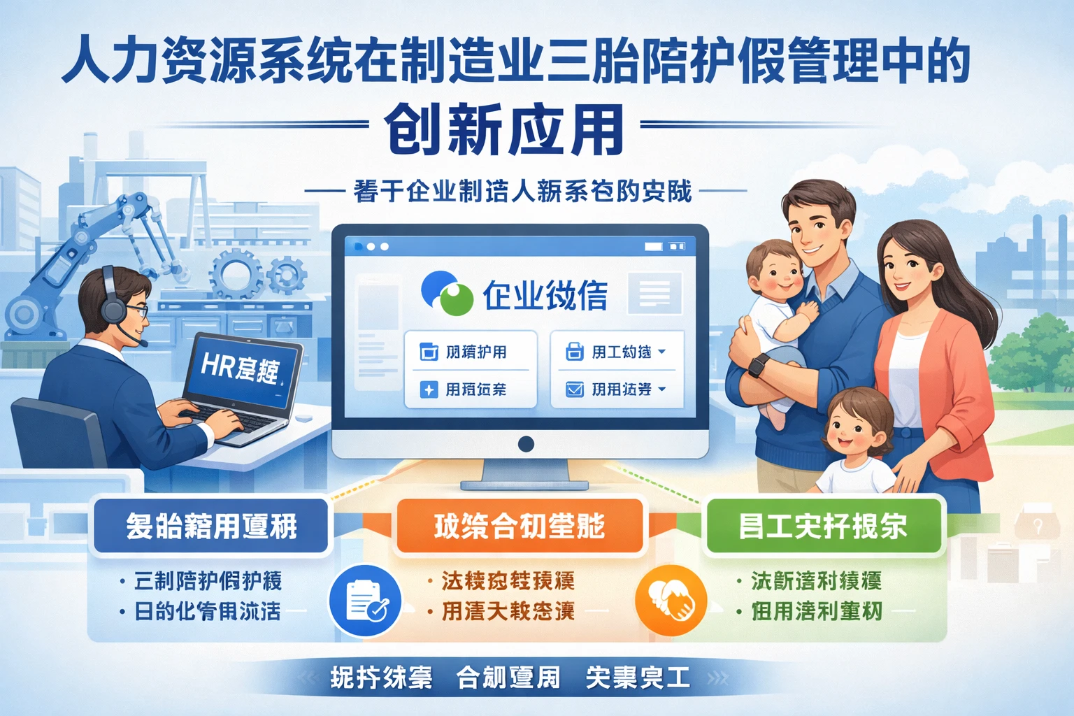 人力资源系统在制造业三胎陪护假管理中的创新应用——基于企业微信人事系统的实践