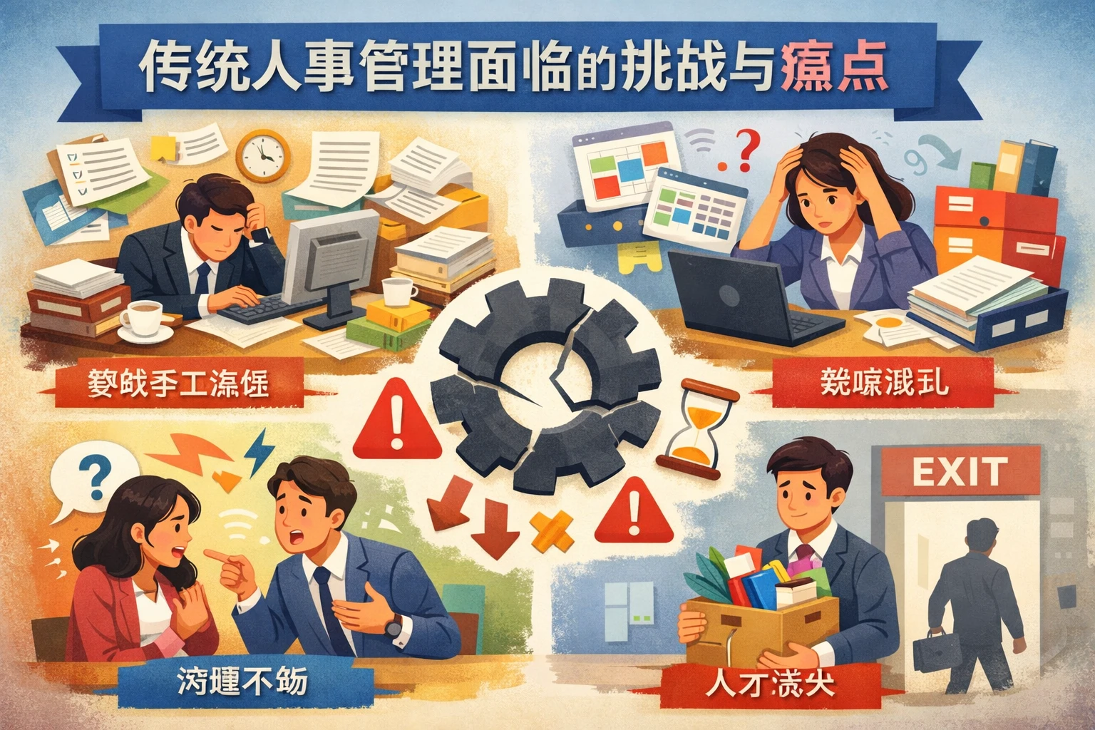 传统人事管理面临的挑战与痛点