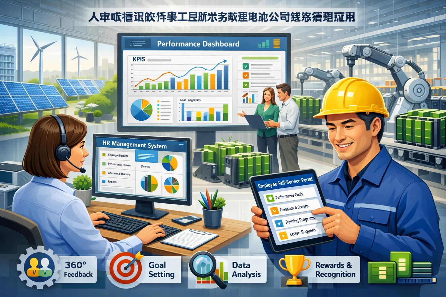 人事管理软件与员工自助系统在新能源电池公司的绩效管理应用