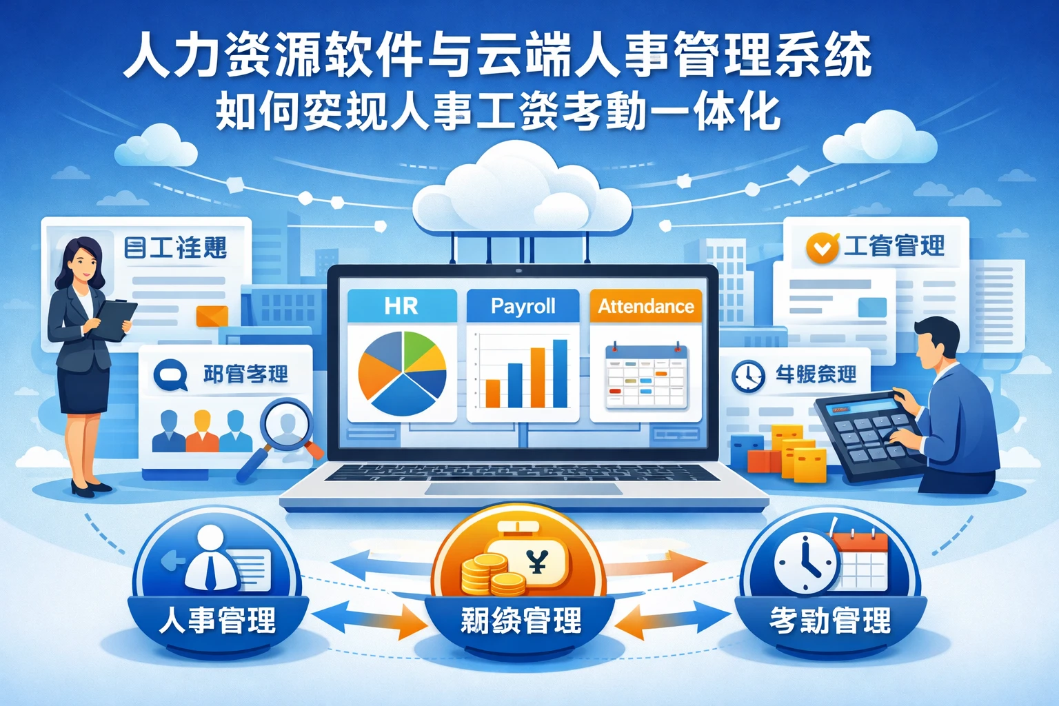 人力资源软件与云端人事管理系统如何实现人事工资考勤一体化