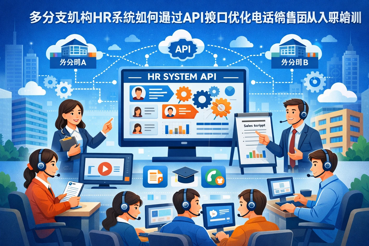 多分支机构HR系统如何通过API接口优化电话销售团队入职培训