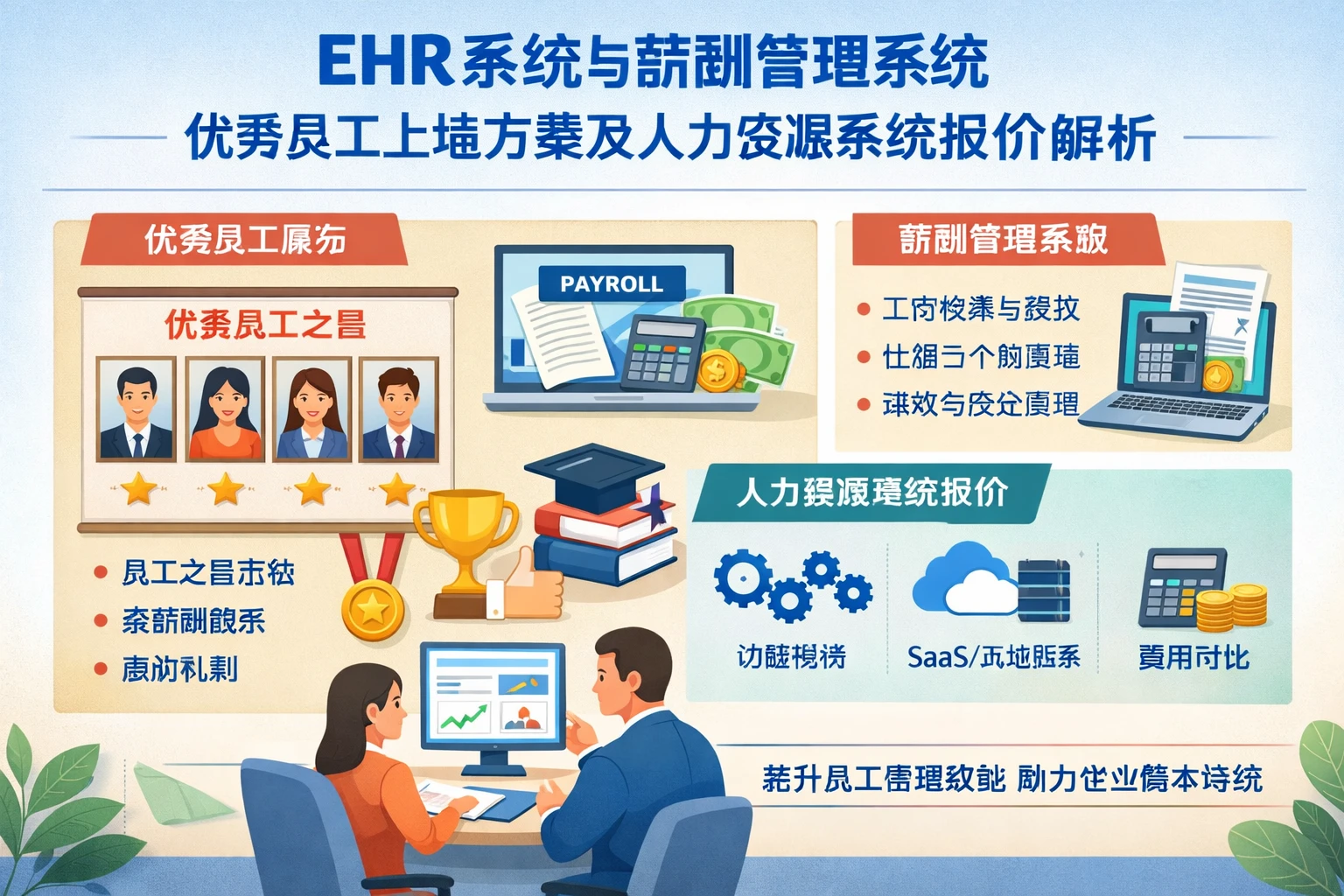 ehr系统与薪酬管理系统：优秀员工上墙方案及人力资源系统报价解析
