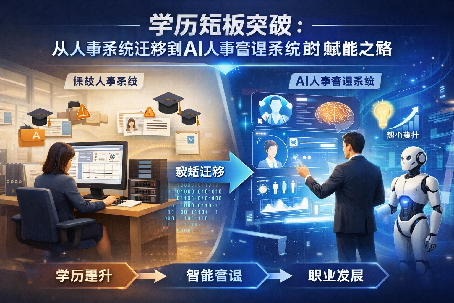 人力资源系统视角下的学历短板突破：从人事系统数据迁移到AI人事管理系统的赋能之路