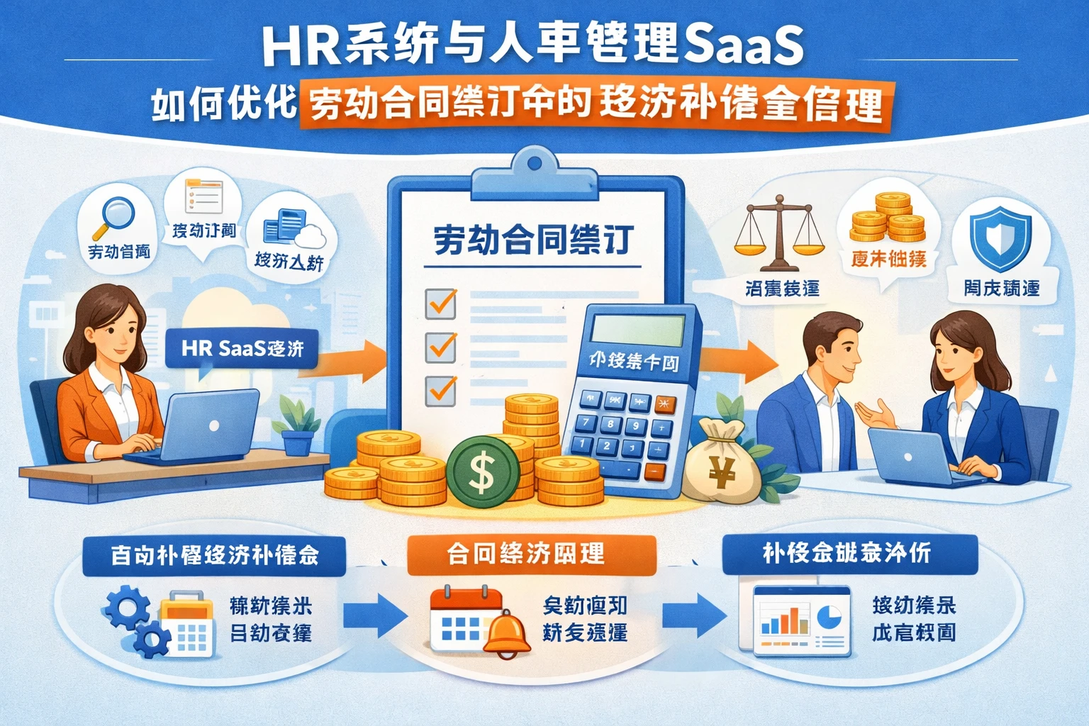HR系统与人事管理SaaS如何优化劳动合同续订中的经济补偿金管理