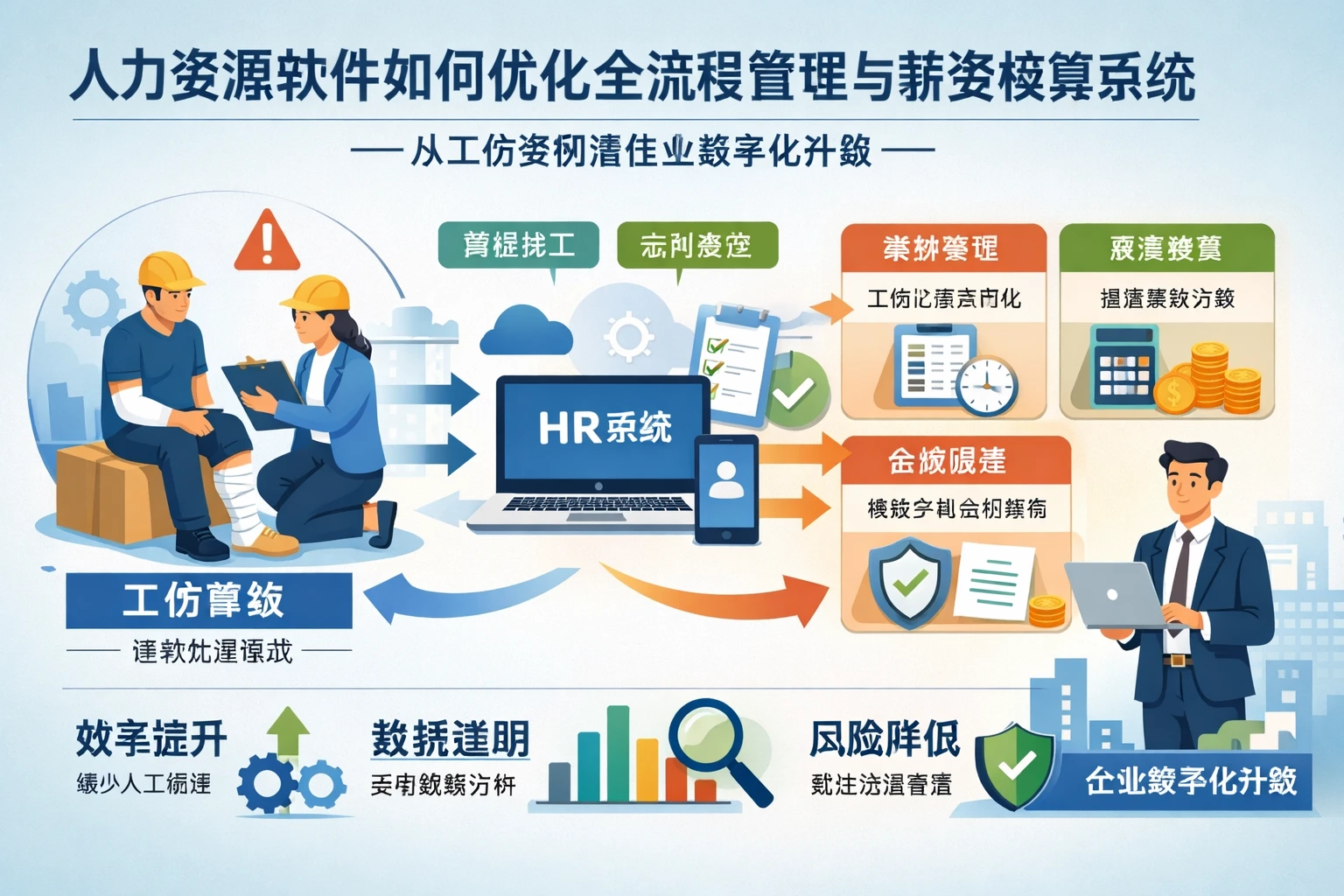 人力资源软件如何优化全流程管理与薪资核算系统:从工伤案例看企业数字化升级