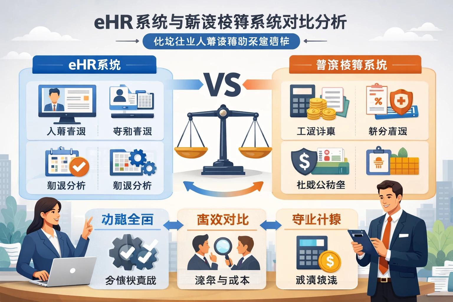 eHR系统与薪资核算系统对比分析：优化企业人事管理的关键选择