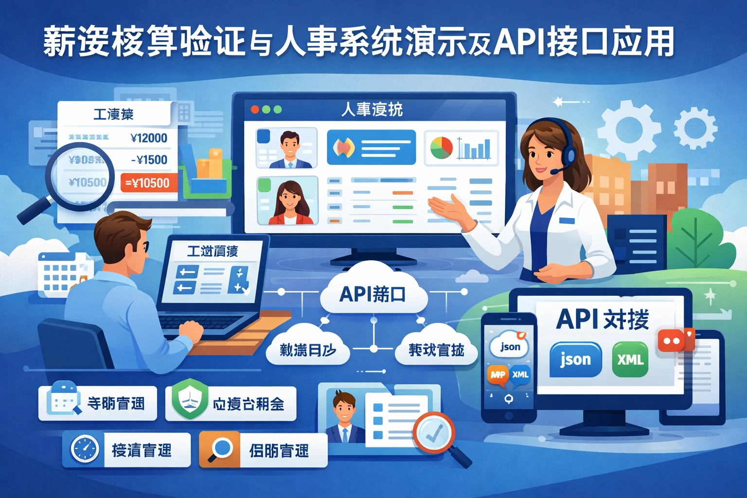 HR管理软件中薪资核算验证与人事系统演示及API接口应用