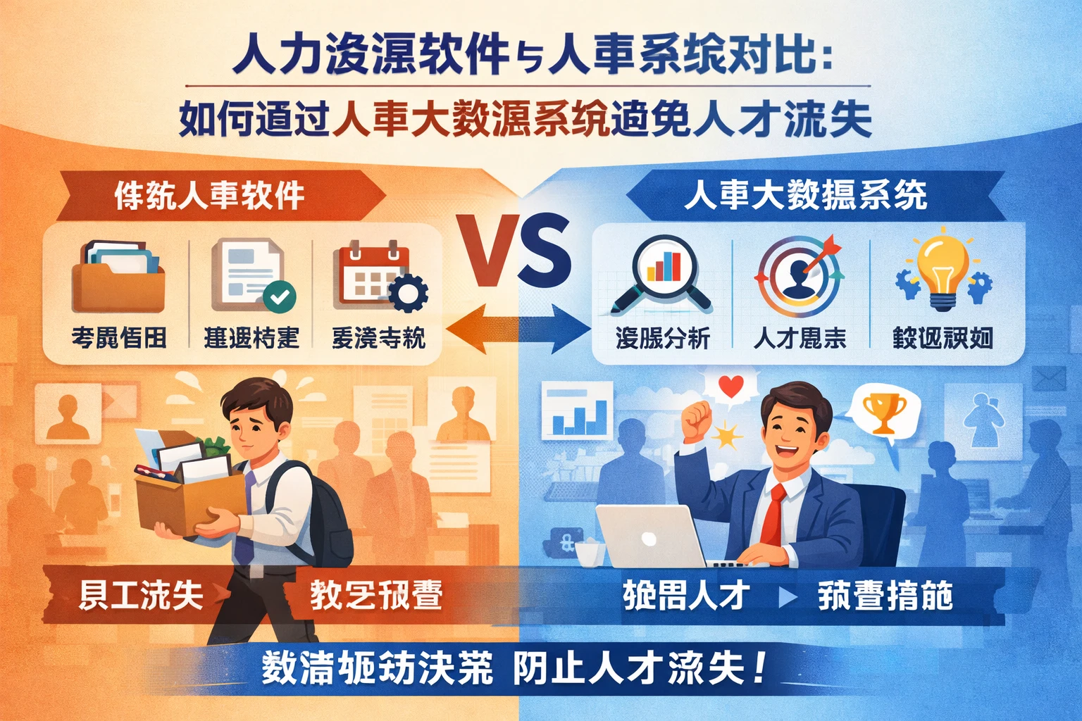 人力资源软件与人事系统对比:如何通过人事大数据系统避免人才流失