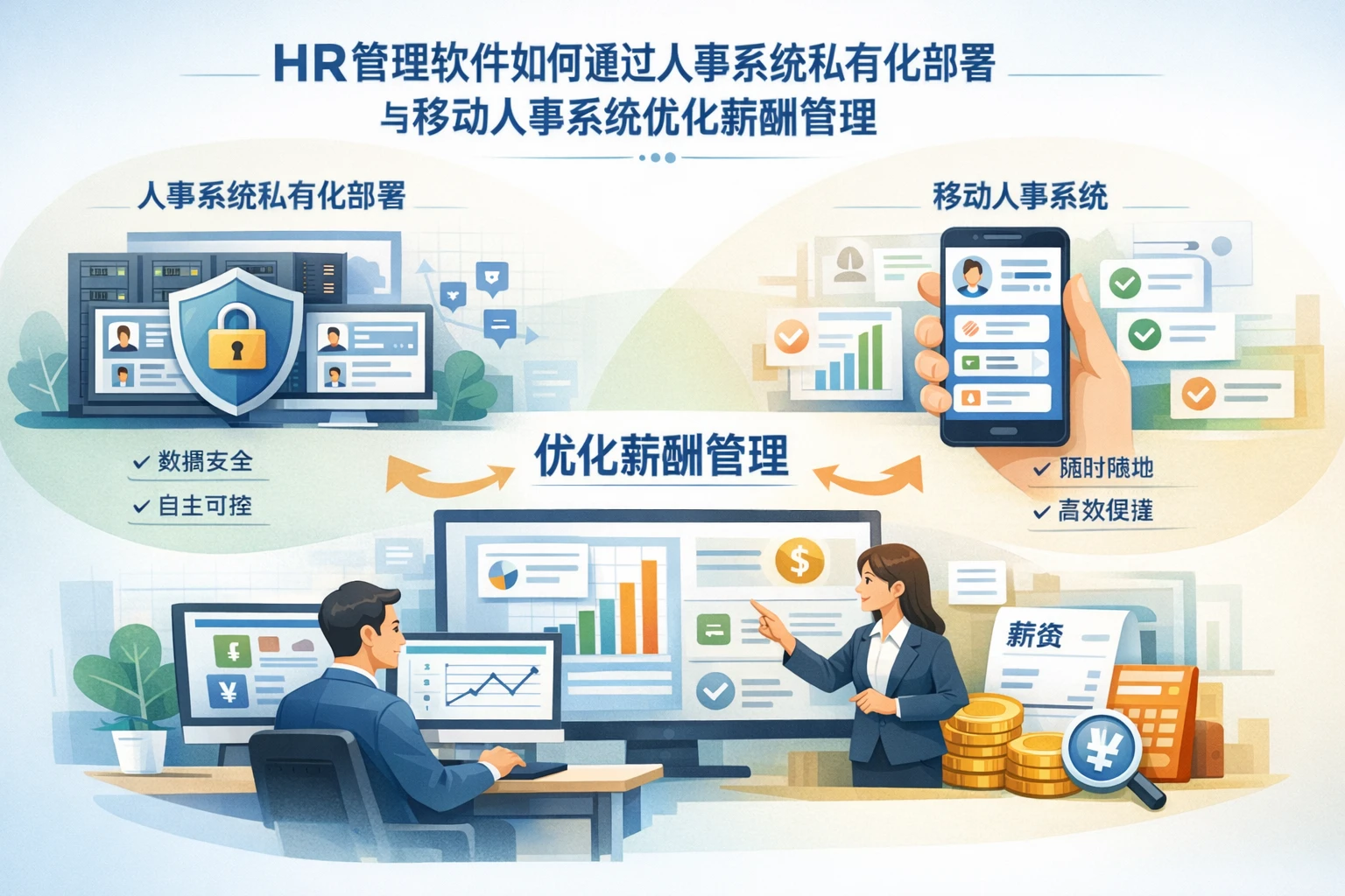 HR管理软件如何通过人事系统私有化部署与移动人事系统优化薪酬管理