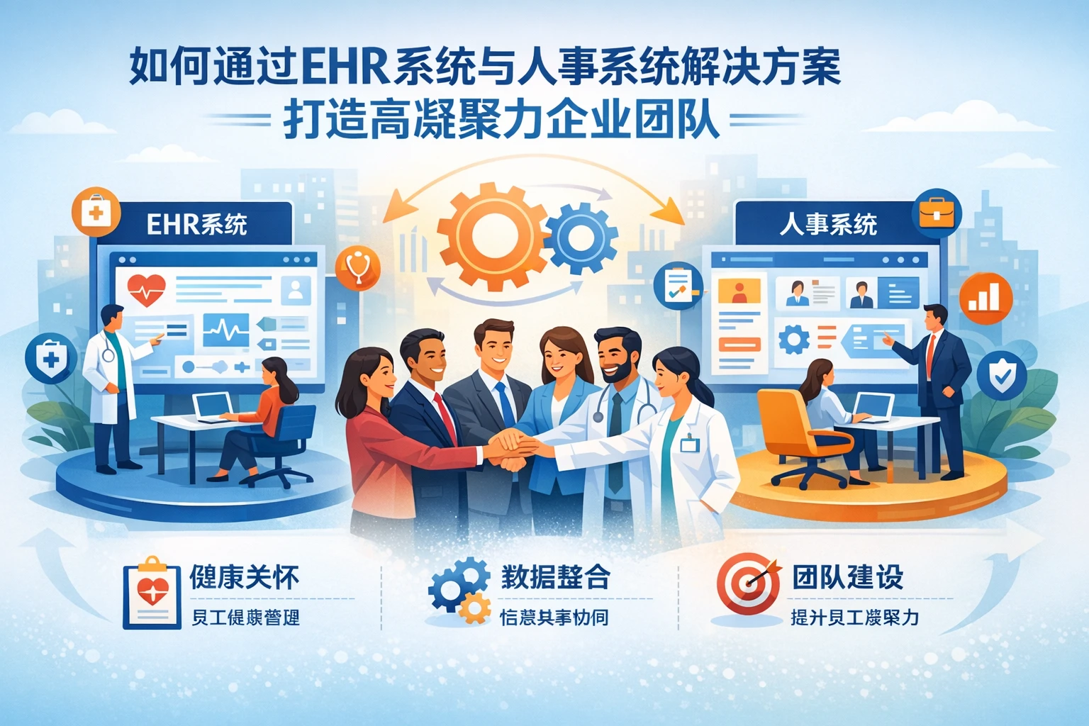 如何通过EHR系统与人事系统解决方案打造高凝聚力企业团队