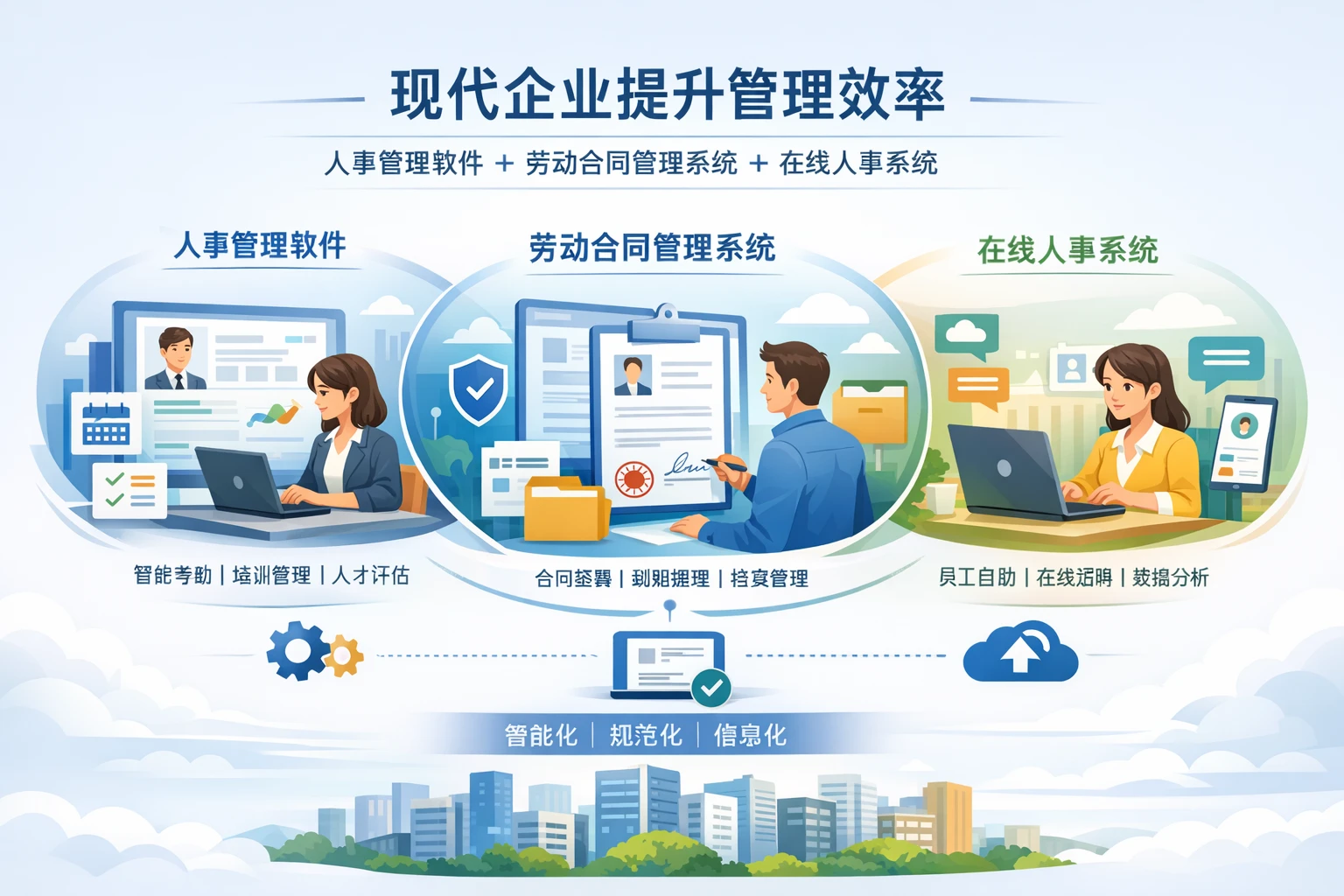 现代企业如何通过人事管理软件、劳动合同管理系统和在线人事系统提升管理效率