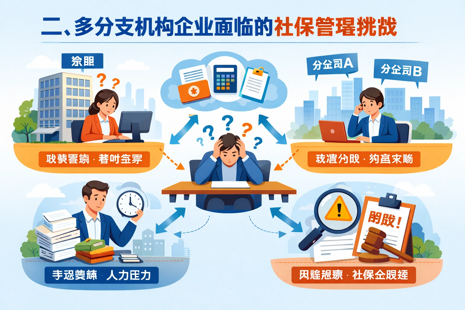 二、多分支机构企业面临的社保管理挑战