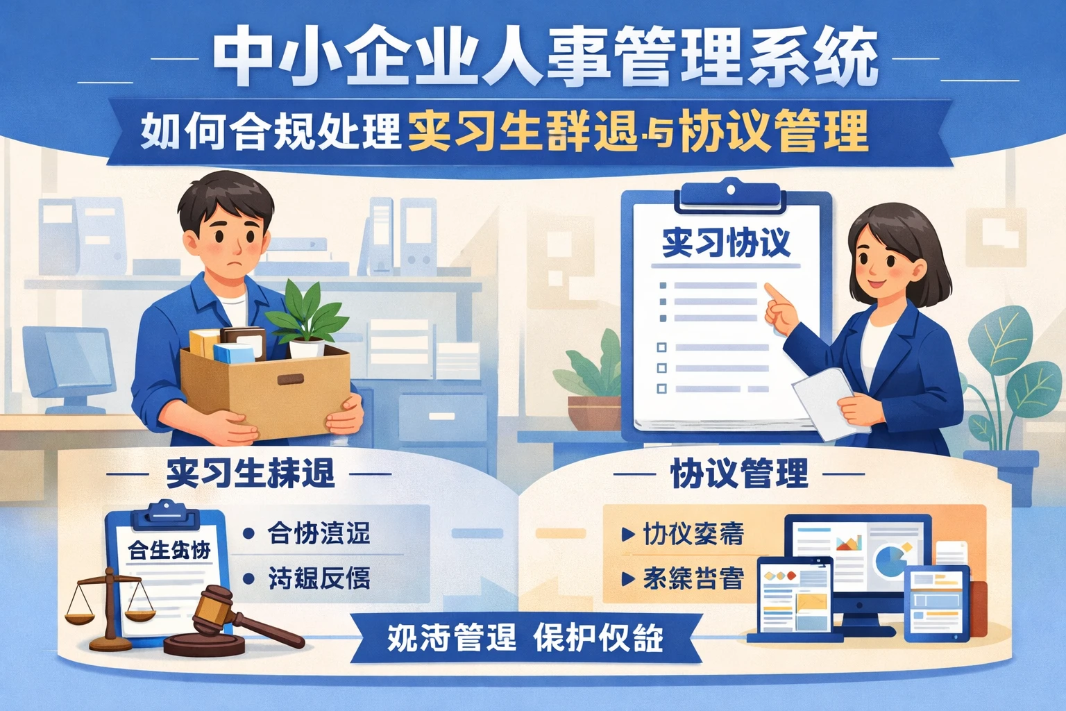 中小企业人事管理系统如何合规处理实习生辞退与协议管理