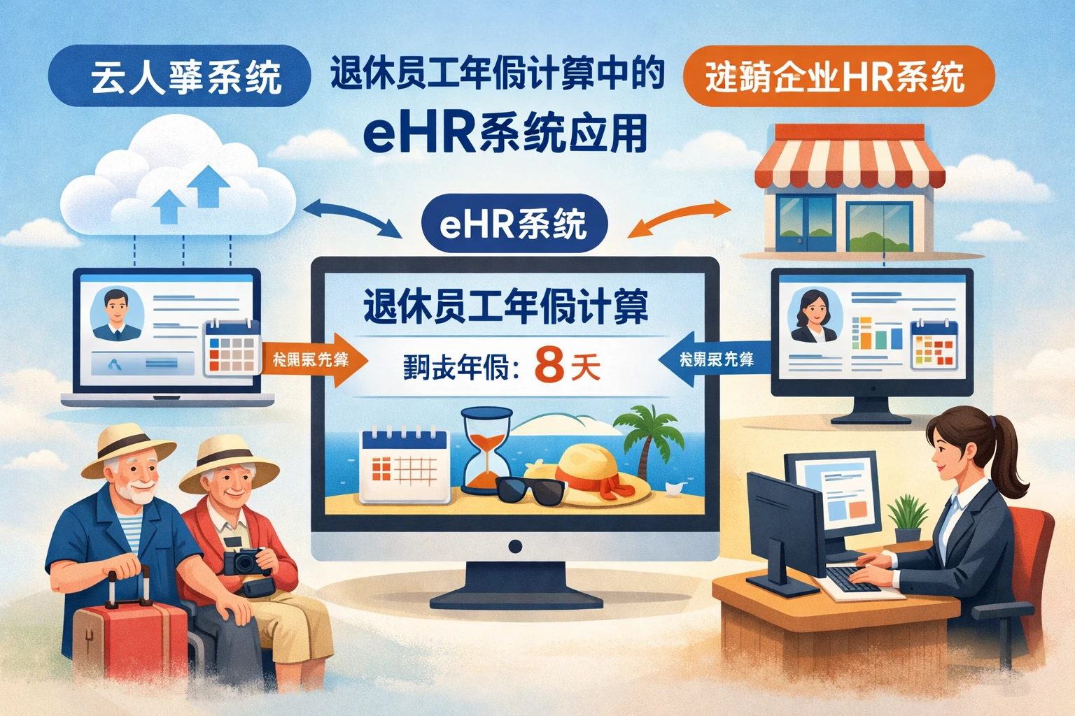 云人事系统与连锁企业HR系统在退休员工年假计算中的ehr系统应用