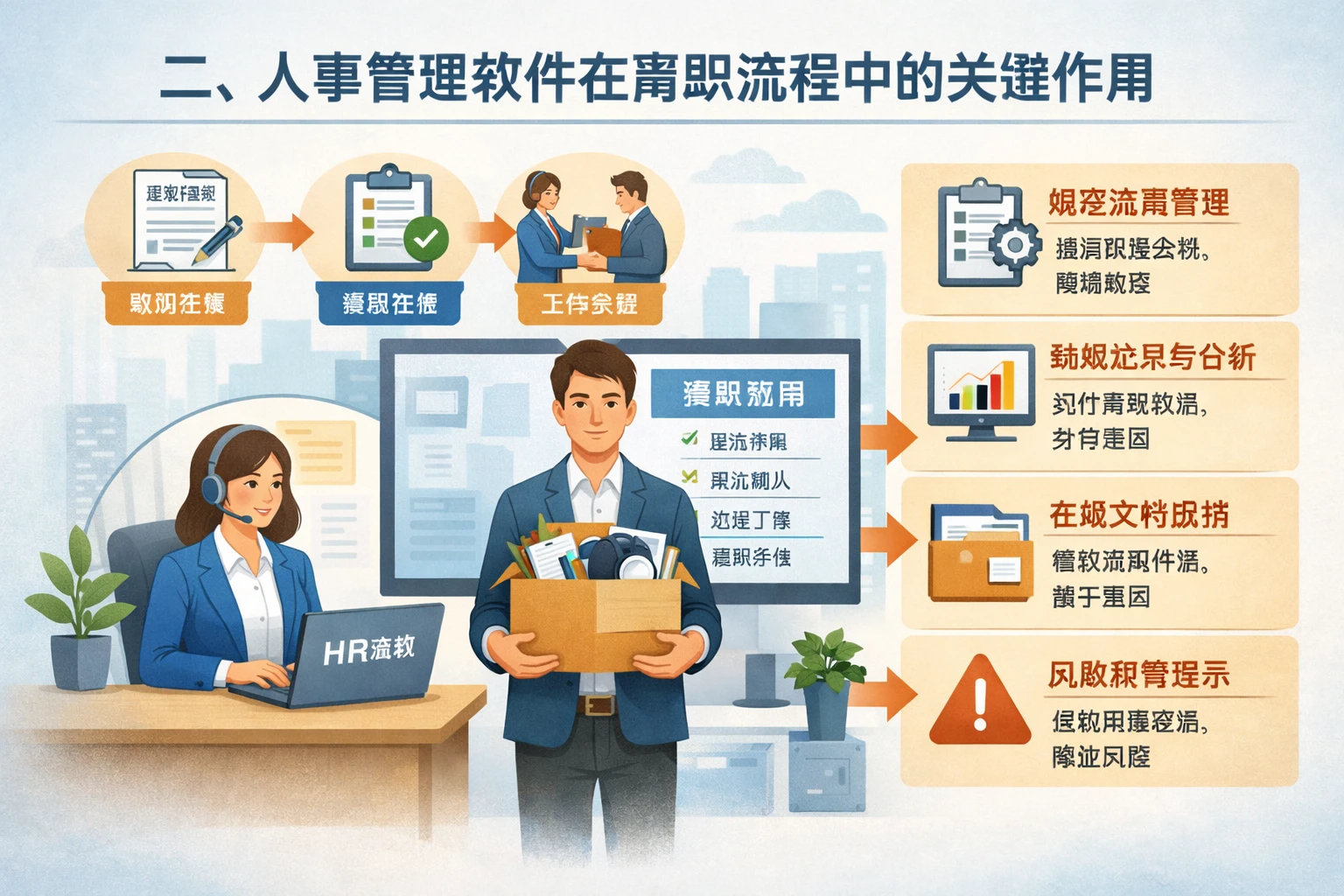 二、人事管理软件在离职流程中的关键作用