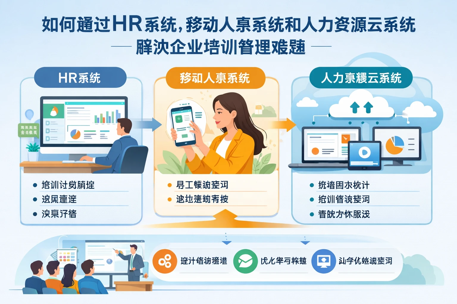 如何通过HR系统、移动人事系统和人力资源云系统解决企业培训管理难题