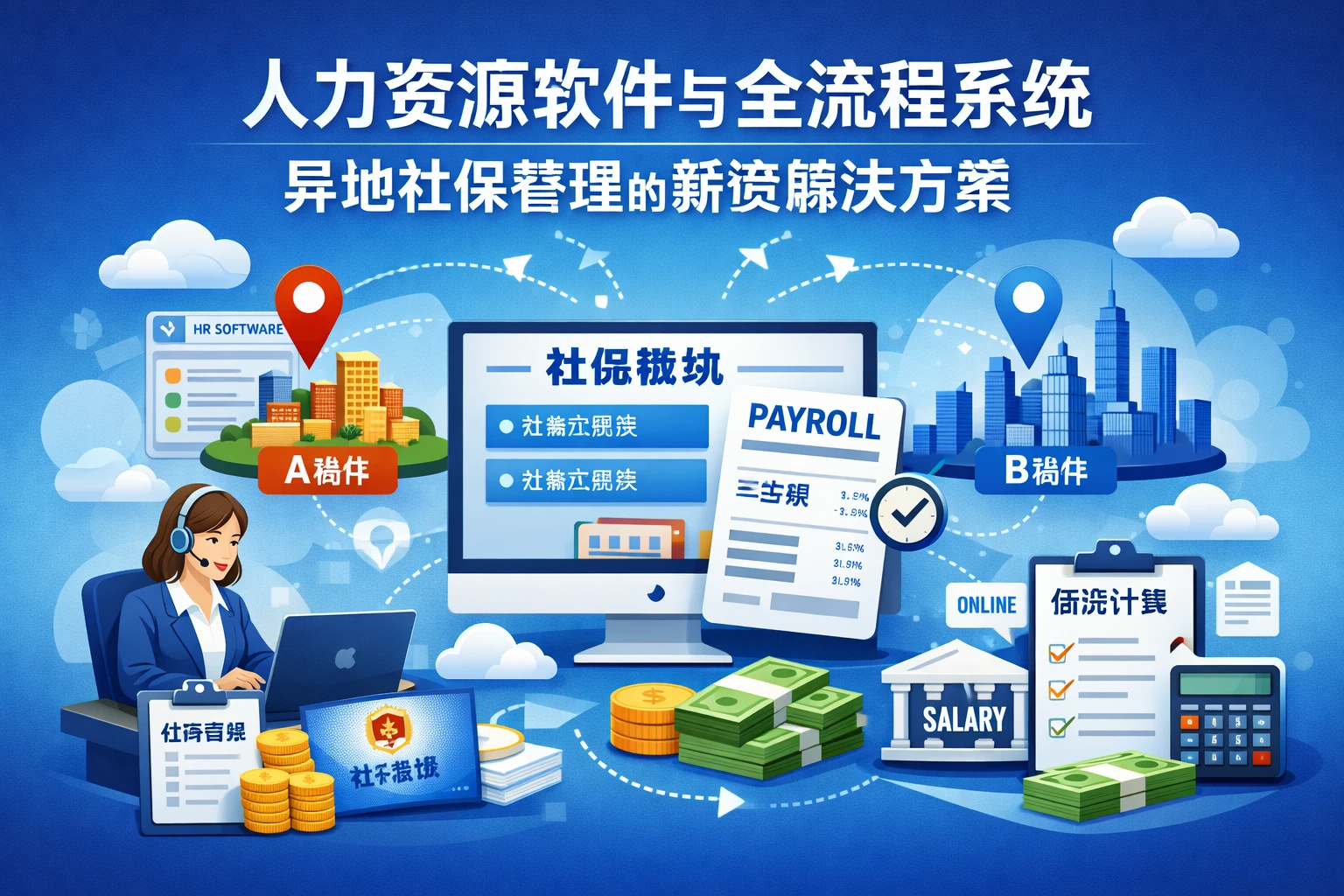 人力资源软件与全流程系统：异地社保管理的薪资解决方案
