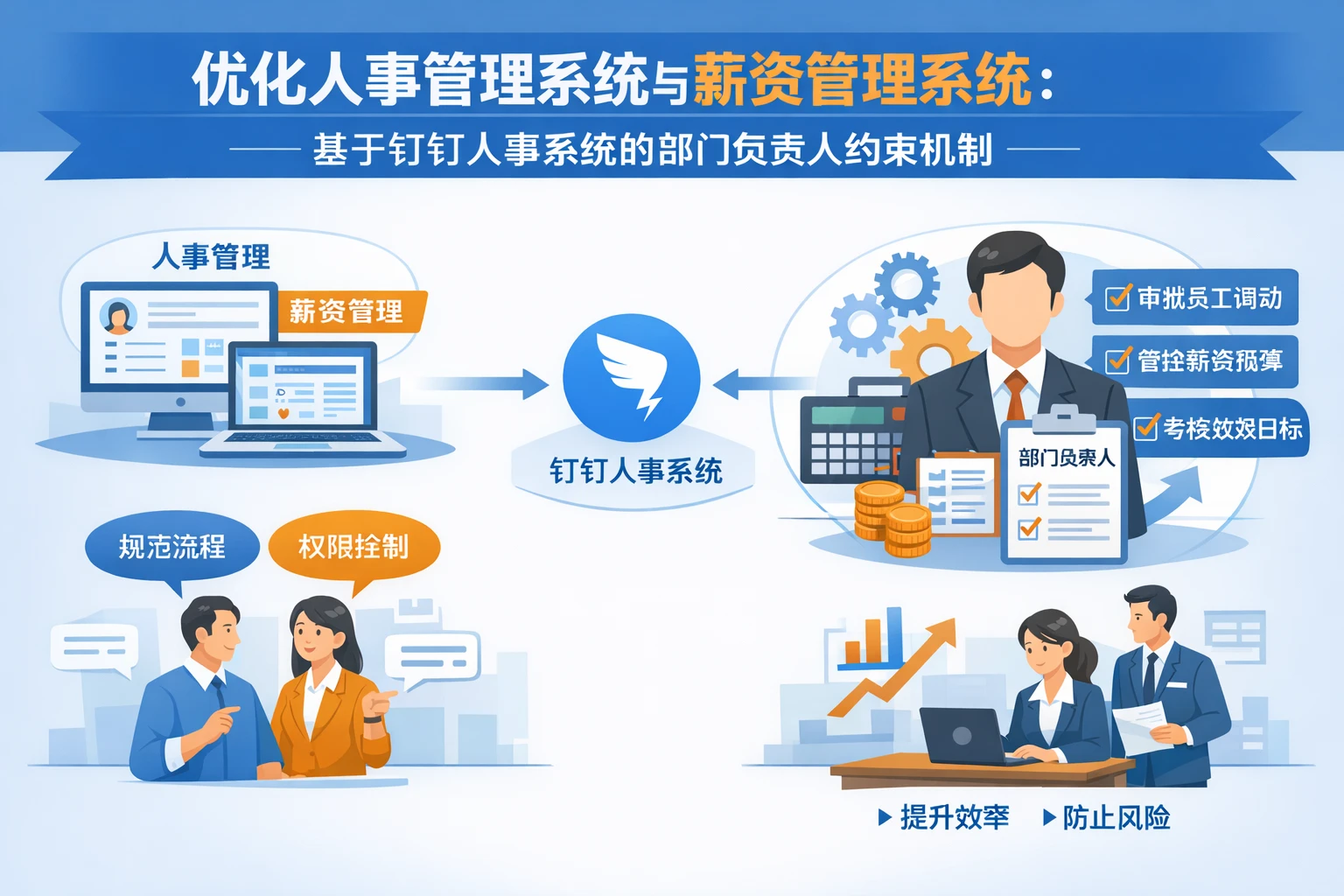 优化人事管理系统与薪资管理系统:基于钉钉人事系统的部门负责人约束机制