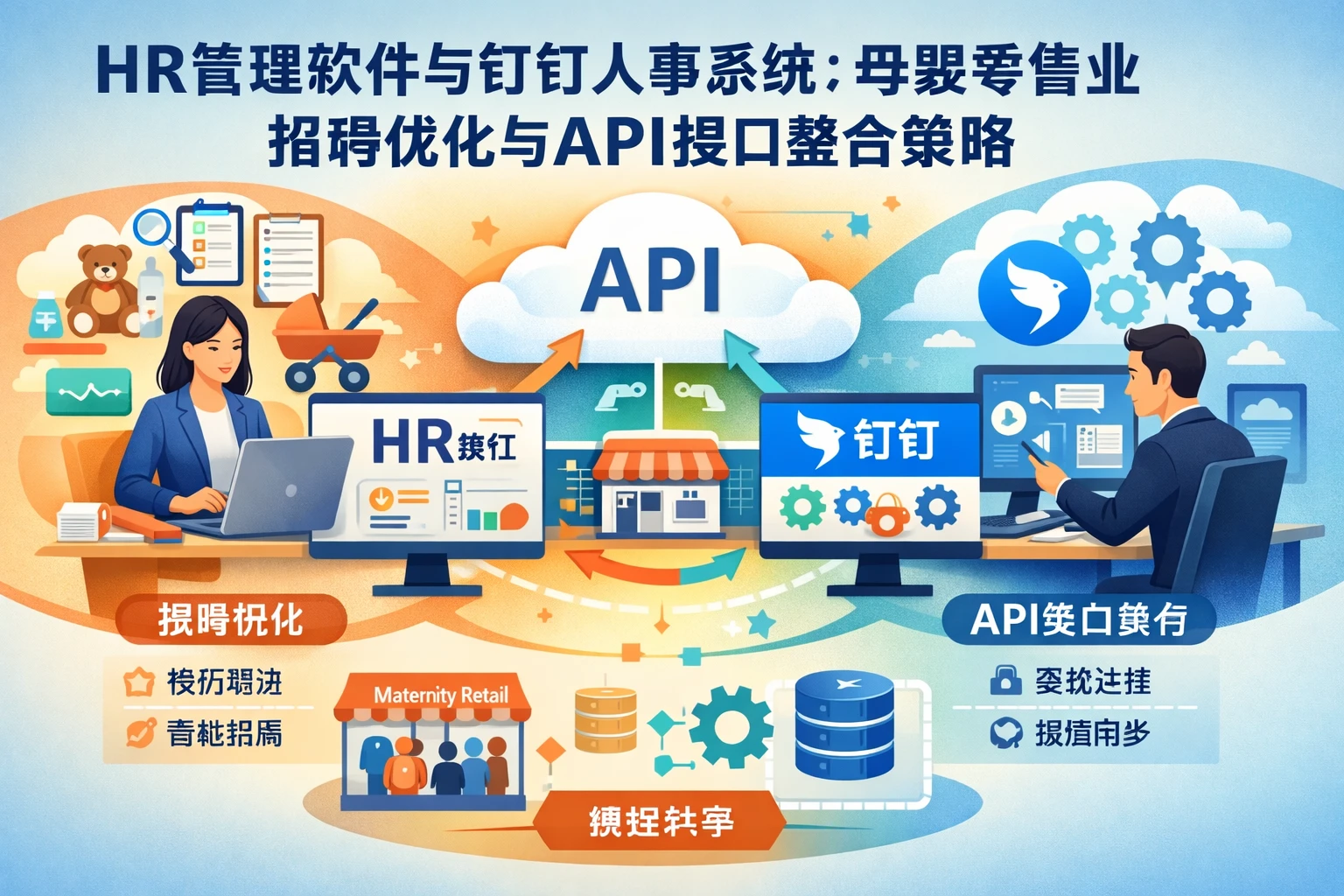 HR管理软件与钉钉人事系统：母婴零售业招聘优化与API接口整合策略
