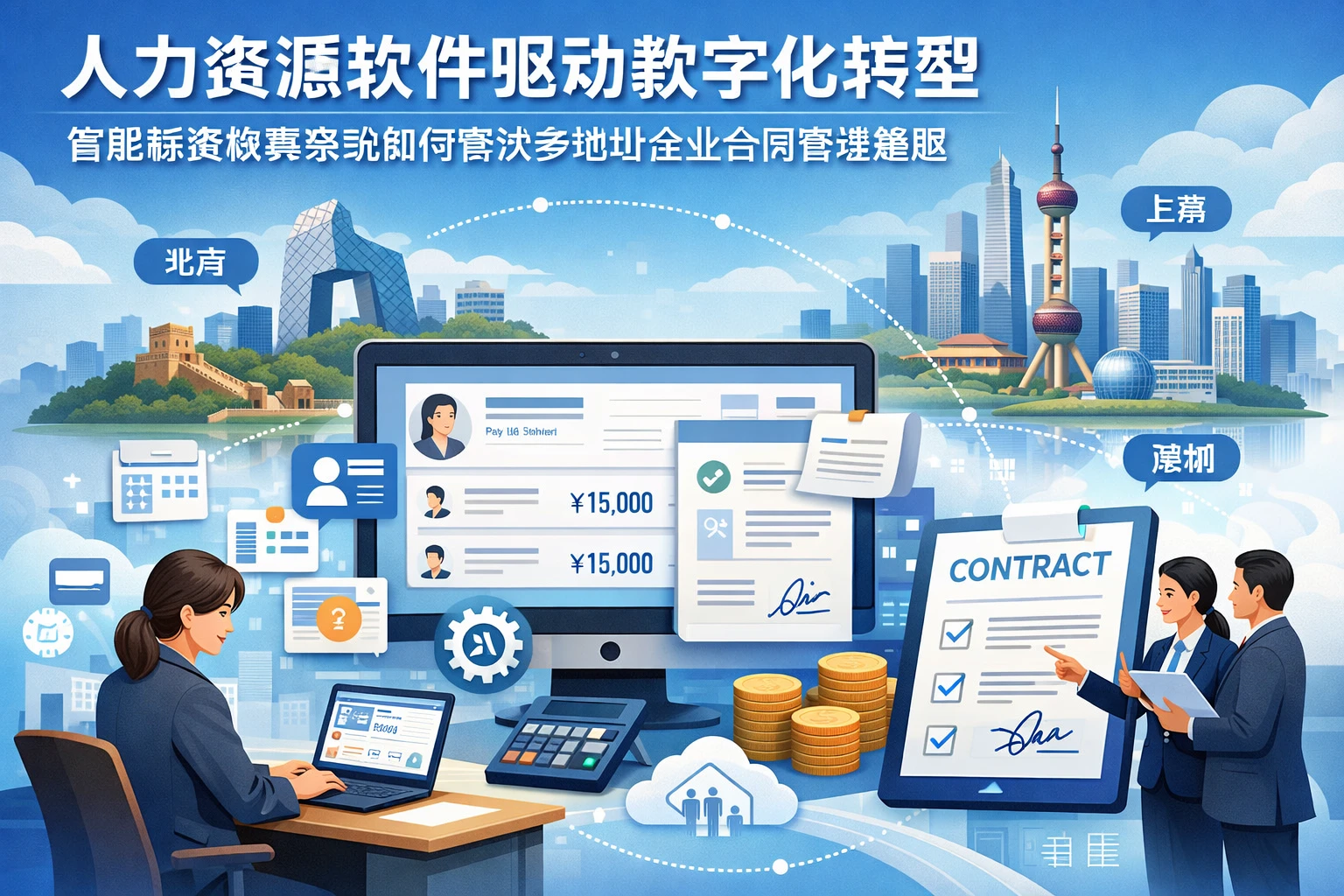 人力资源软件驱动数字化转型：智能薪资核算系统如何解决多地址企业合同管理难题