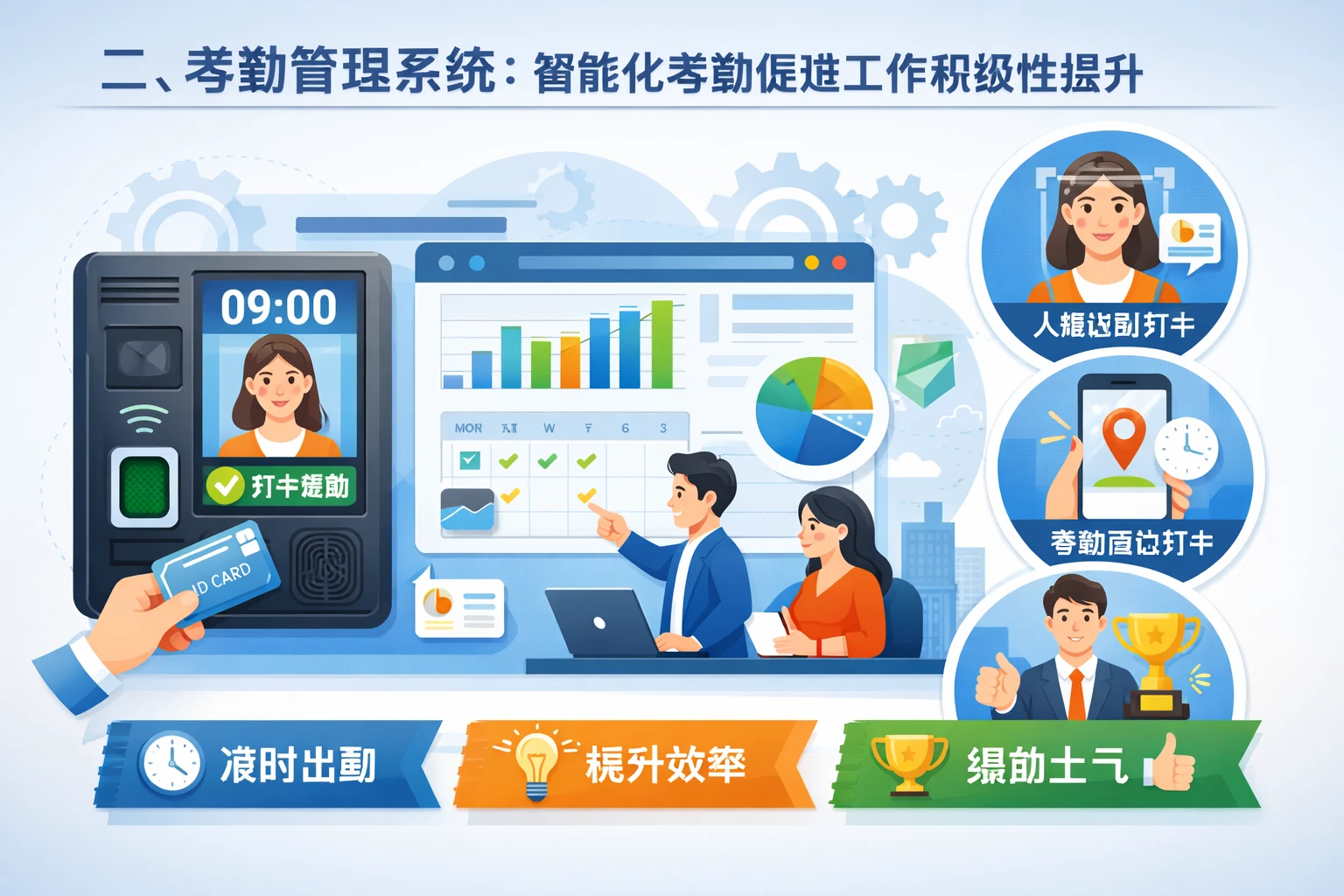 二、考勤管理系统：智能化考勤促进工作积极性提升