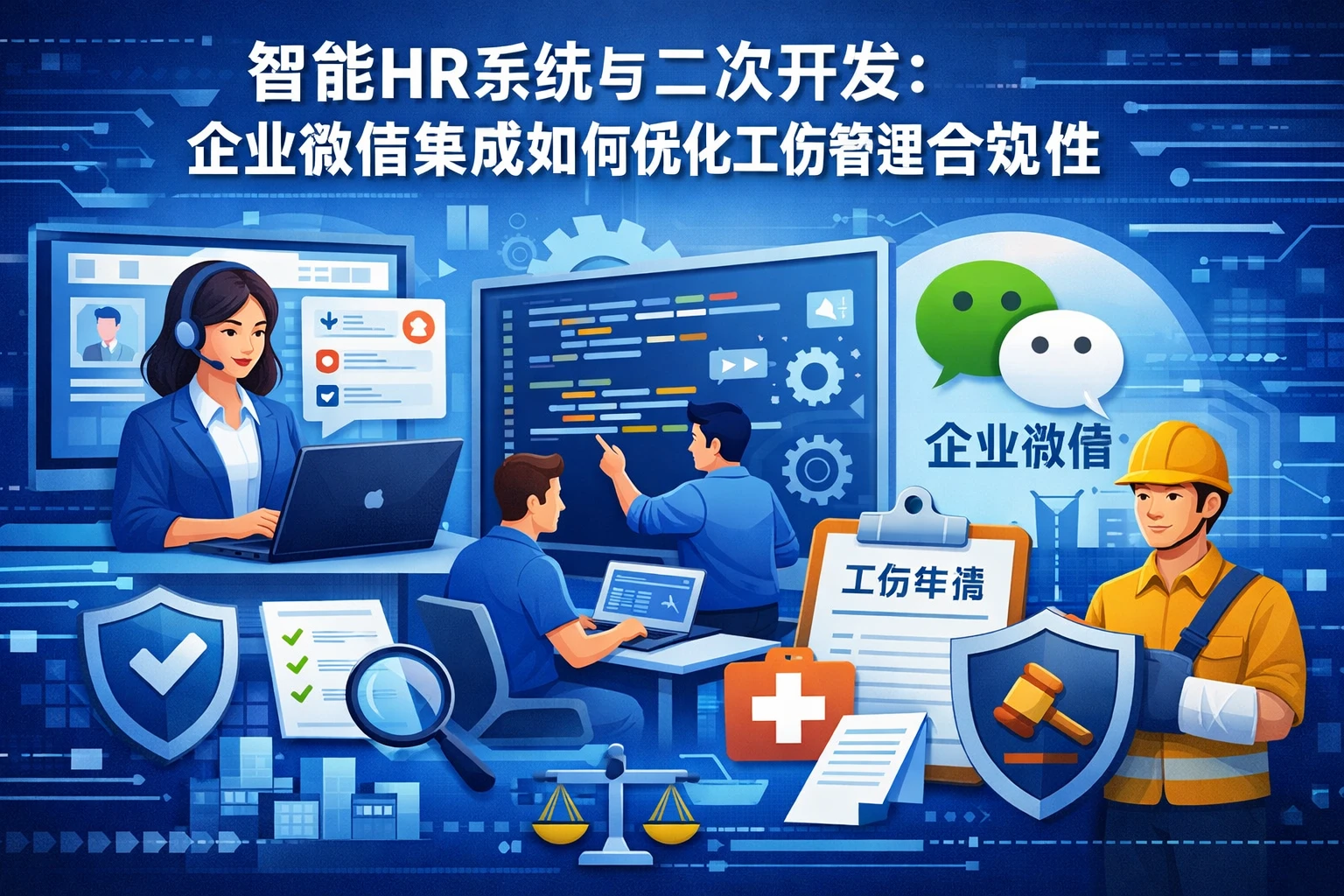 智能HR系统与二次开发：企业微信集成如何优化工伤管理合规性