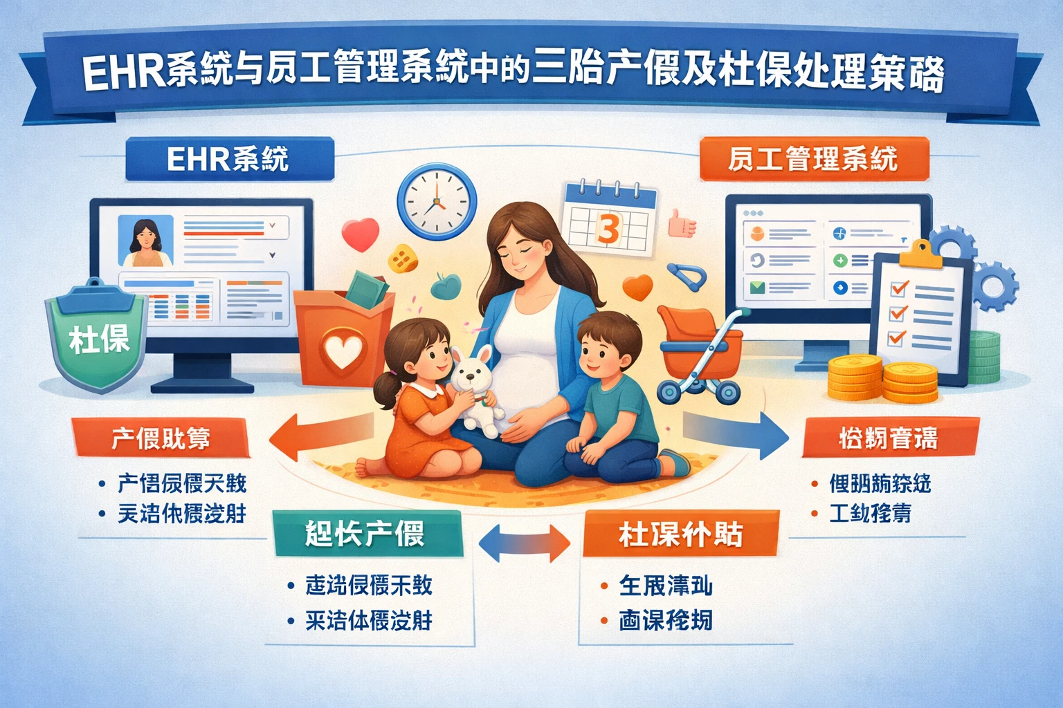 EHR系统与员工管理系统中的三胎产假及社保处理策略