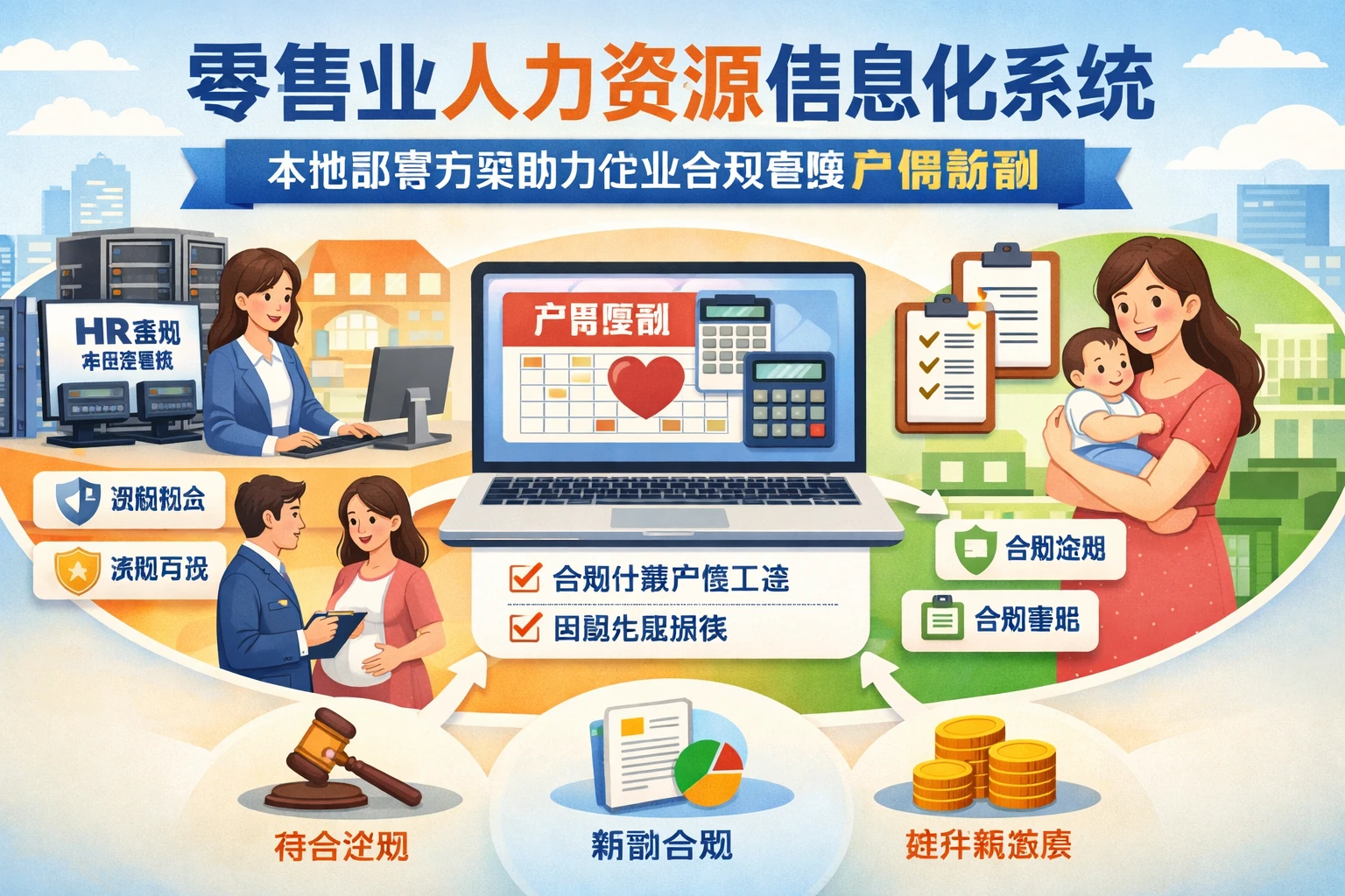 零售业人力资源信息化系统：本地部署方案助力企业合规管理产假薪酬