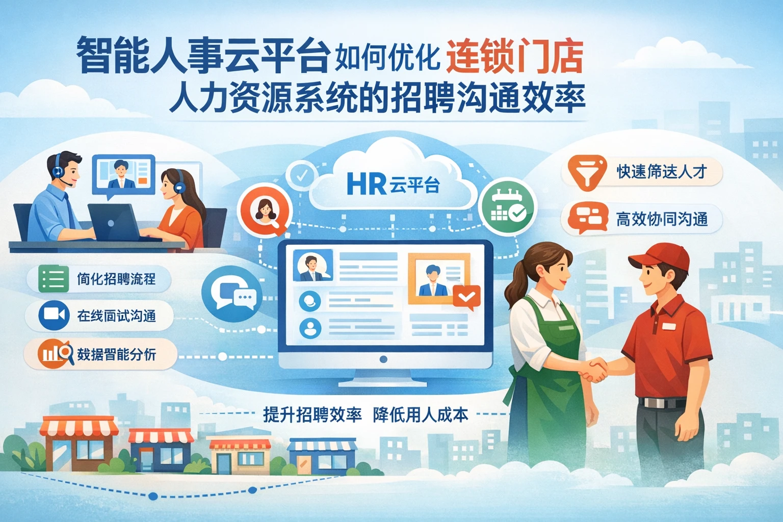 智能人事云平台如何优化连锁门店人力资源系统的招聘沟通效率