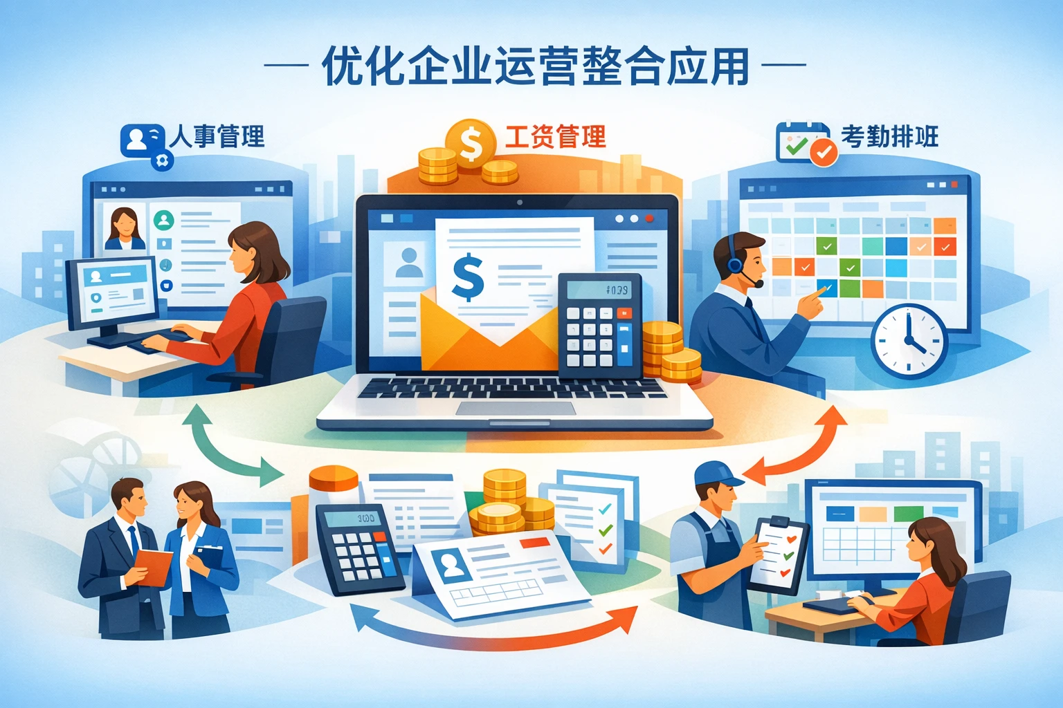 优化企业运营:人事管理软件、工资管理系统与考勤排班系统的整合应用