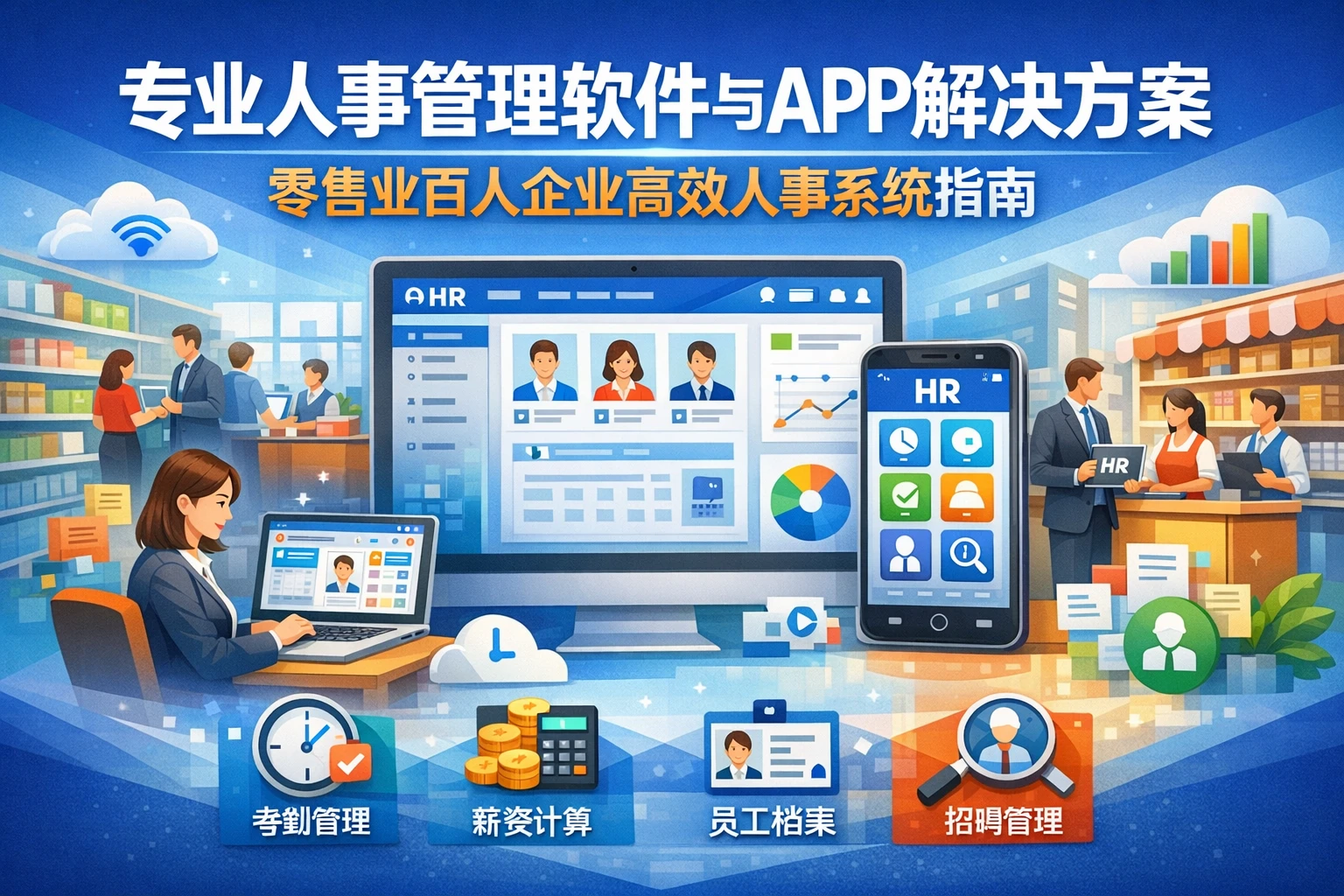 专业人事管理软件与APP解决方案:零售业百人企业高效人事系统指南