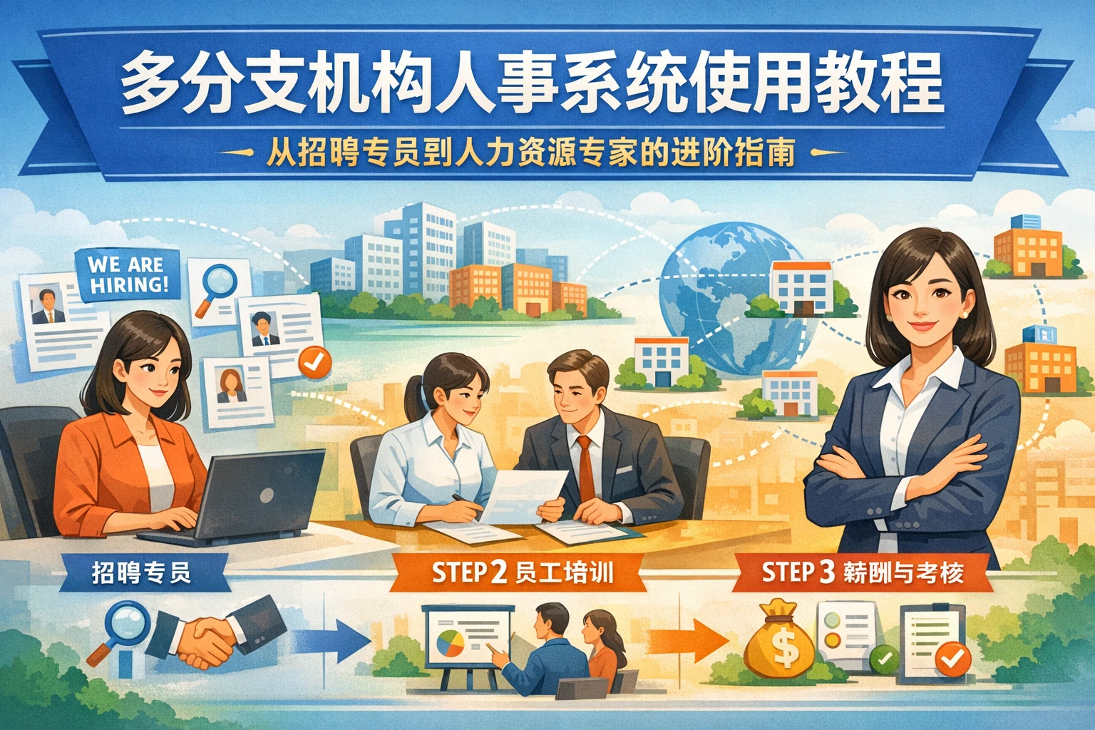 多分支机构人事系统使用教程：从招聘专员到人力资源专家的进阶指南