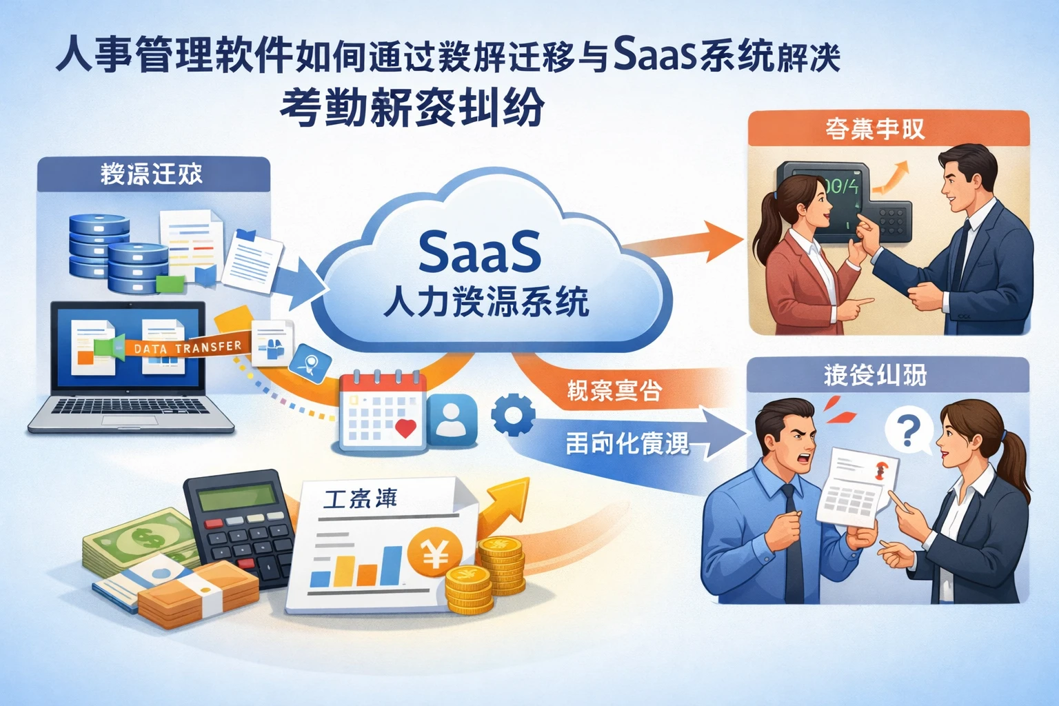 人事管理软件如何通过数据迁移与SaaS系统解决考勤薪资纠纷