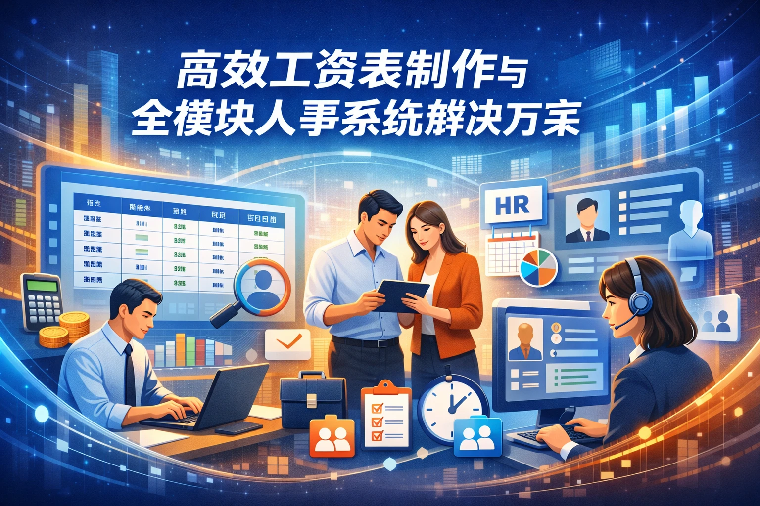 高效工资表制作与全模块人事系统解决方案
