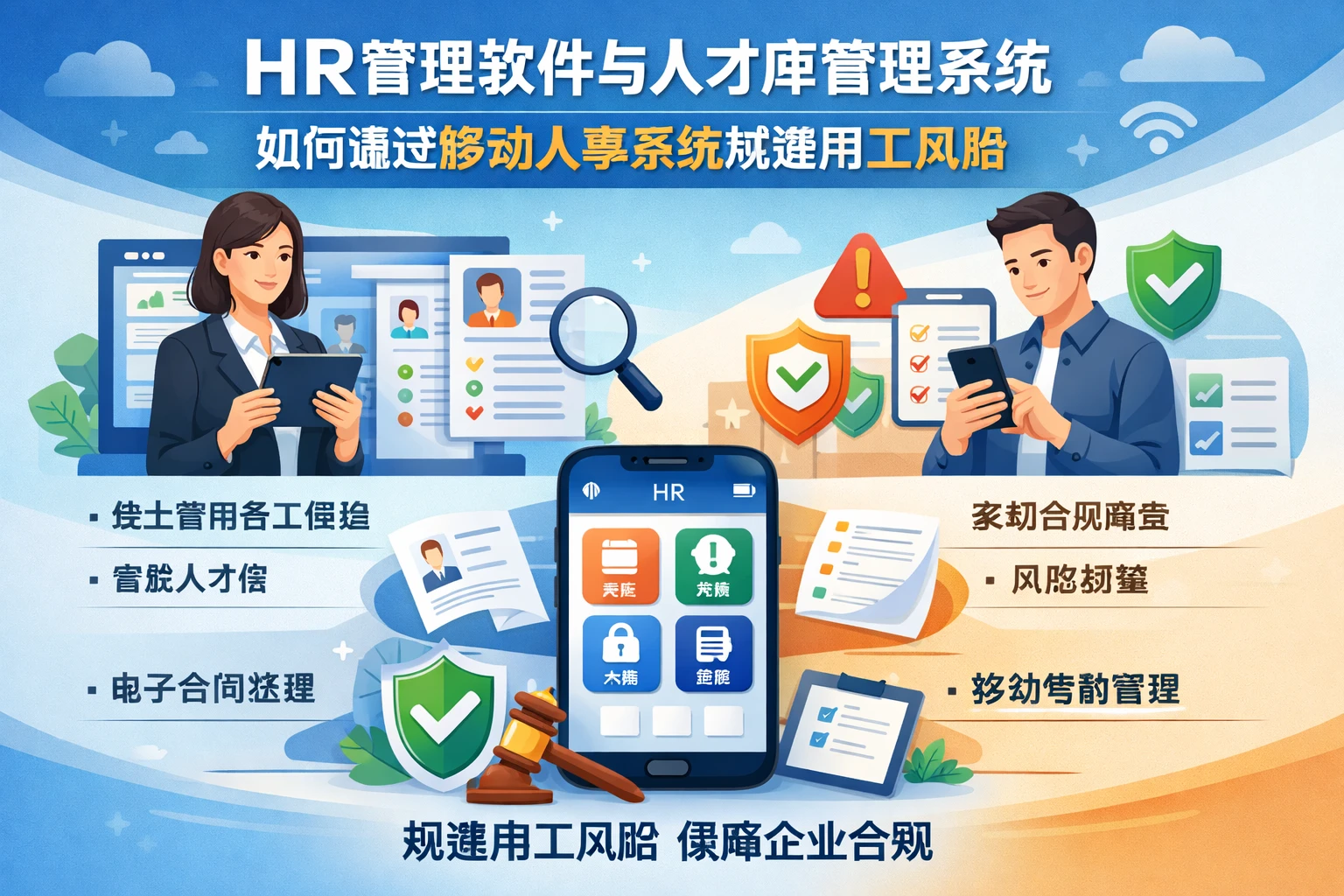 HR管理软件与人才库管理系统如何通过移动人事系统规避用工风险