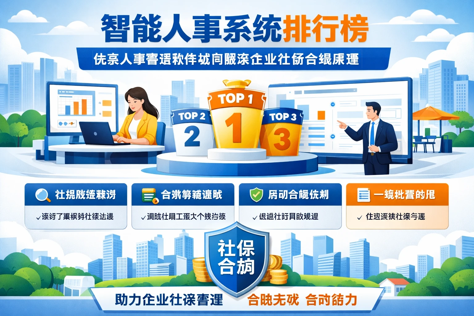智能人事系统排行榜：优秀人事管理软件如何解决企业社保合规难题
