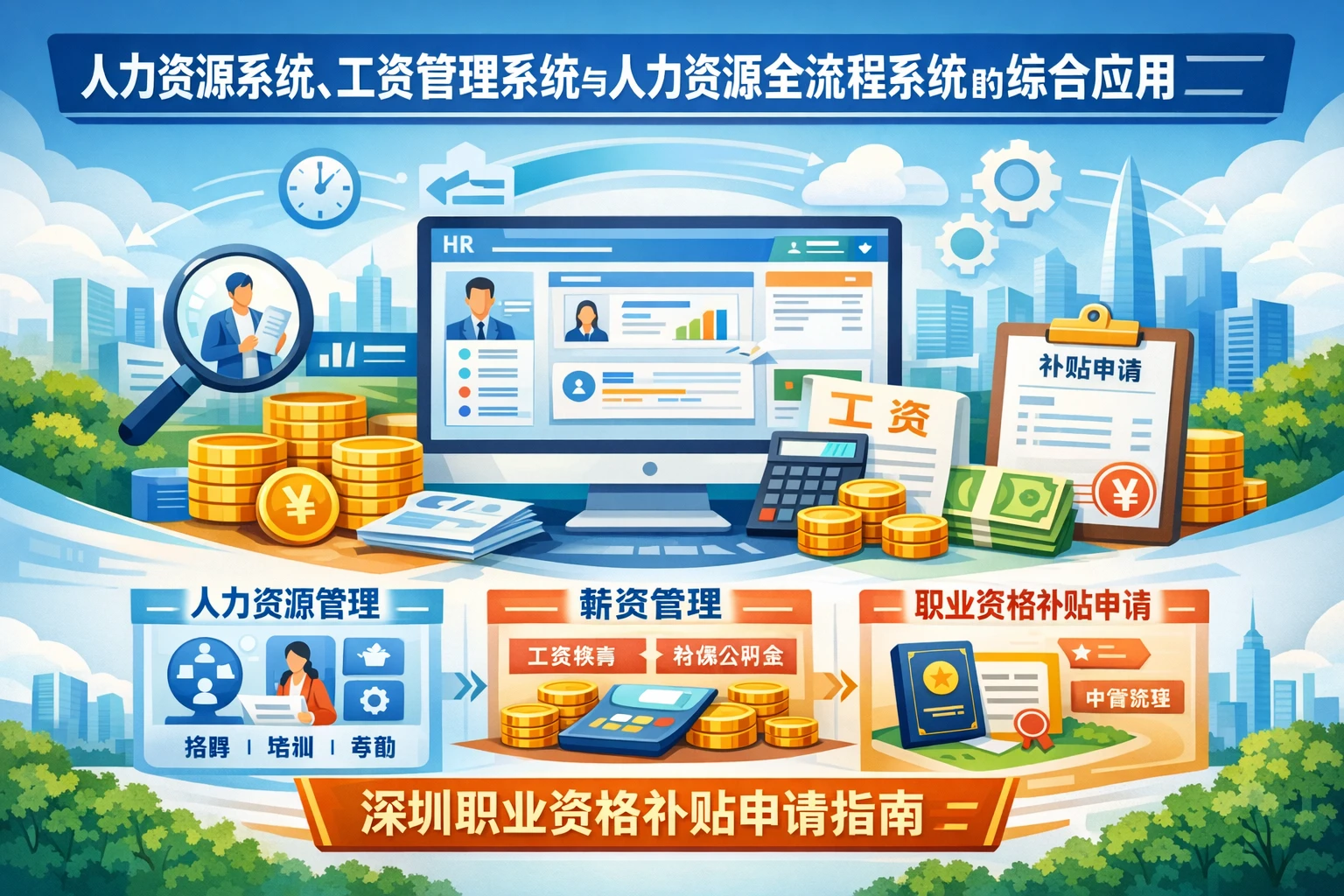 人力资源系统、工资管理系统与人力资源全流程系统的综合应用与深圳职业资格补贴申请指南