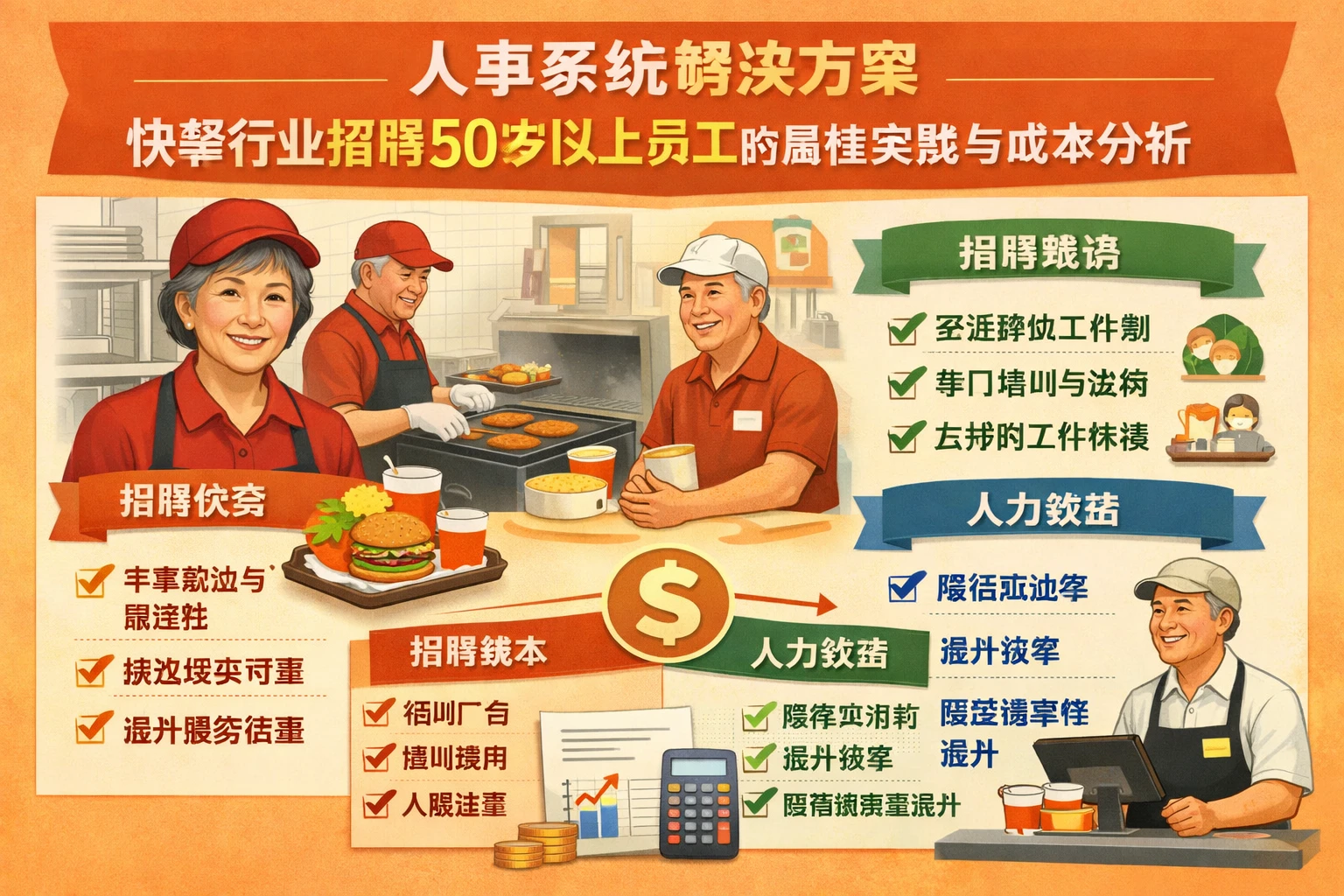 人事系统解决方案：快餐行业招聘50岁以上员工的最佳实践与成本分析