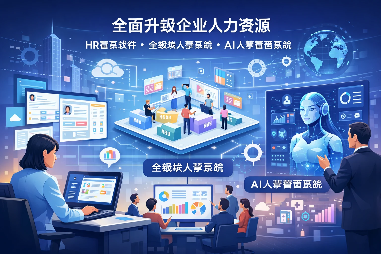 全面升级企业人力资源：HR管理软件、全模块人事系统与AI人事管理系统的整合应用
