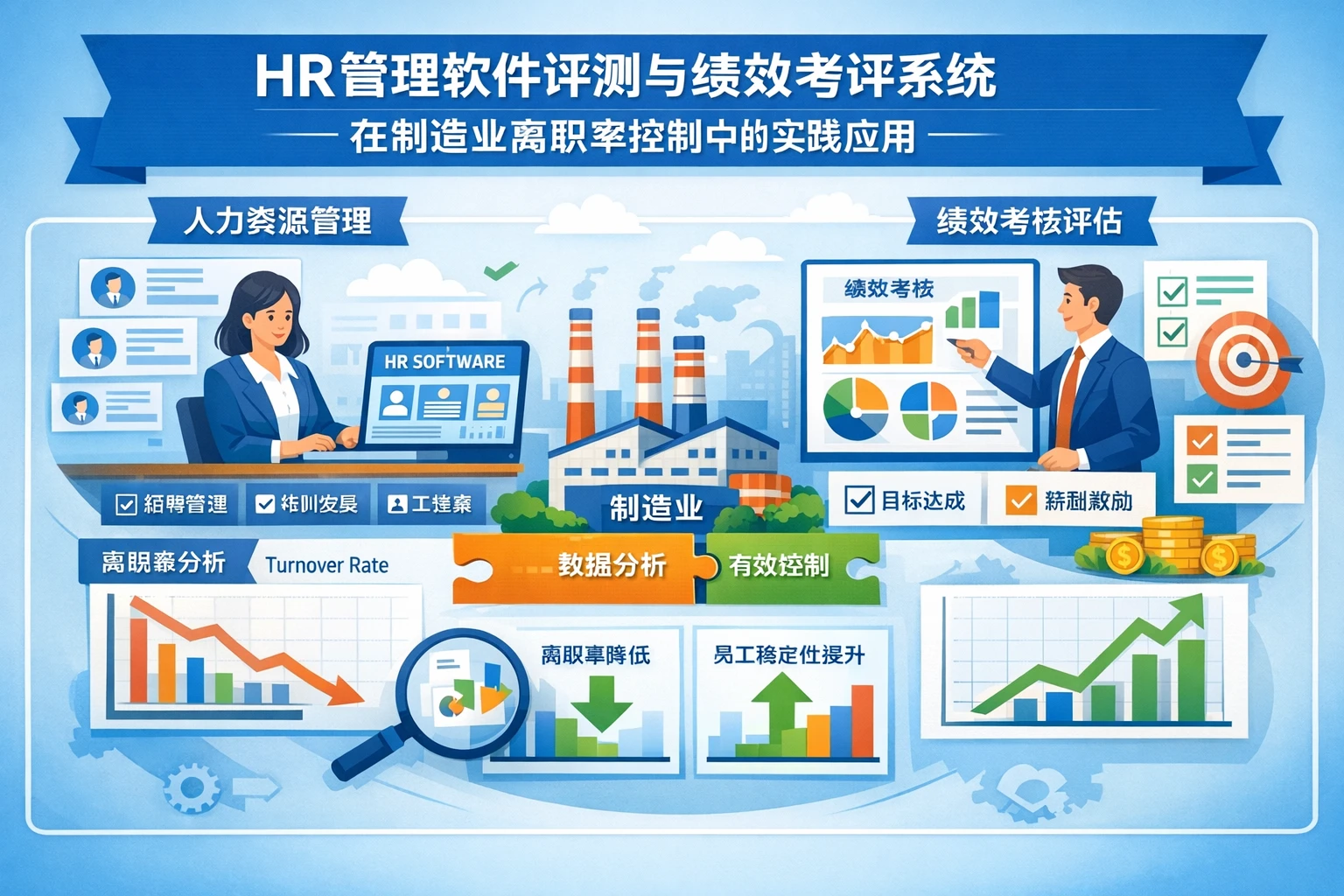 HR管理软件评测与绩效考评系统在制造业离职率控制中的实践应用
