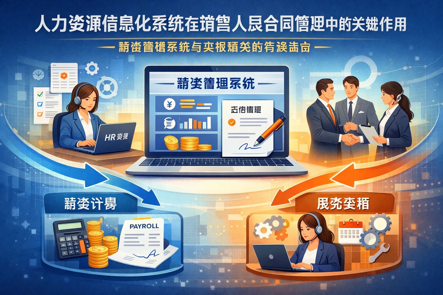 人力资源信息化系统在销售人员合同管理中的关键作用：薪资管理系统与实施服务的完美结合