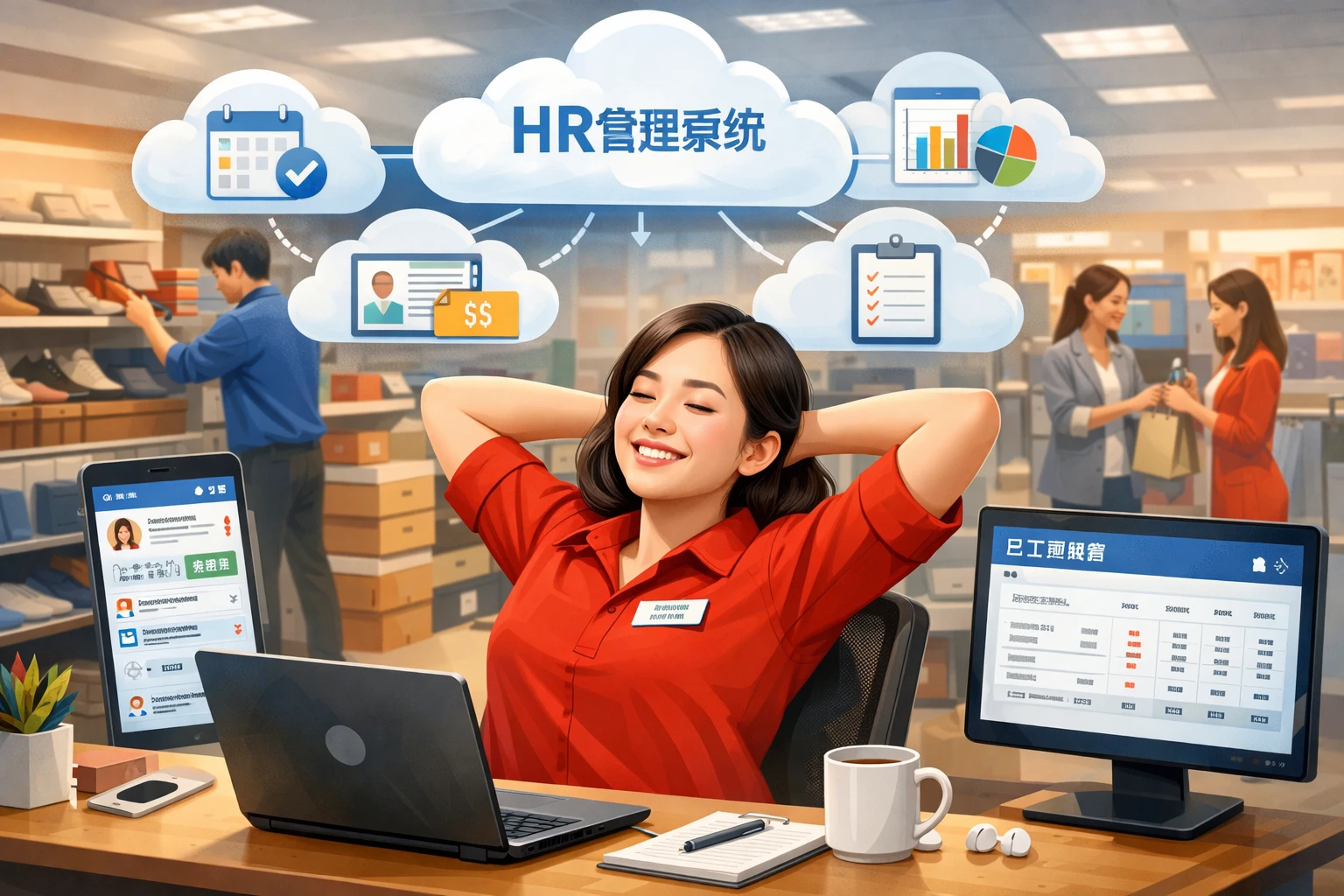 运用HR管理软件与人事管理系统云端版缓解零售业业务员压力