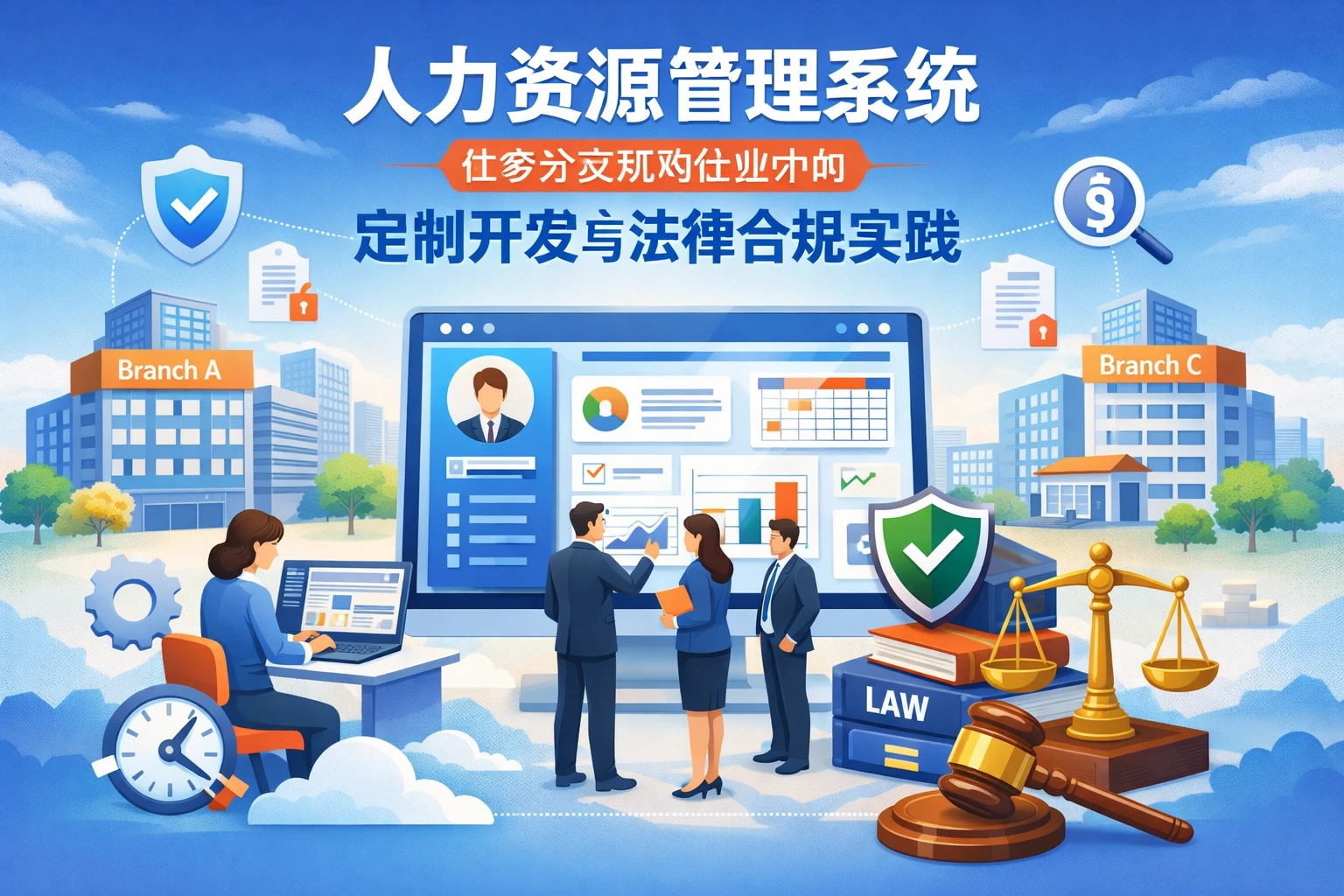 人力资源管理系统在多分支机构企业中的定制开发与法律合规实践