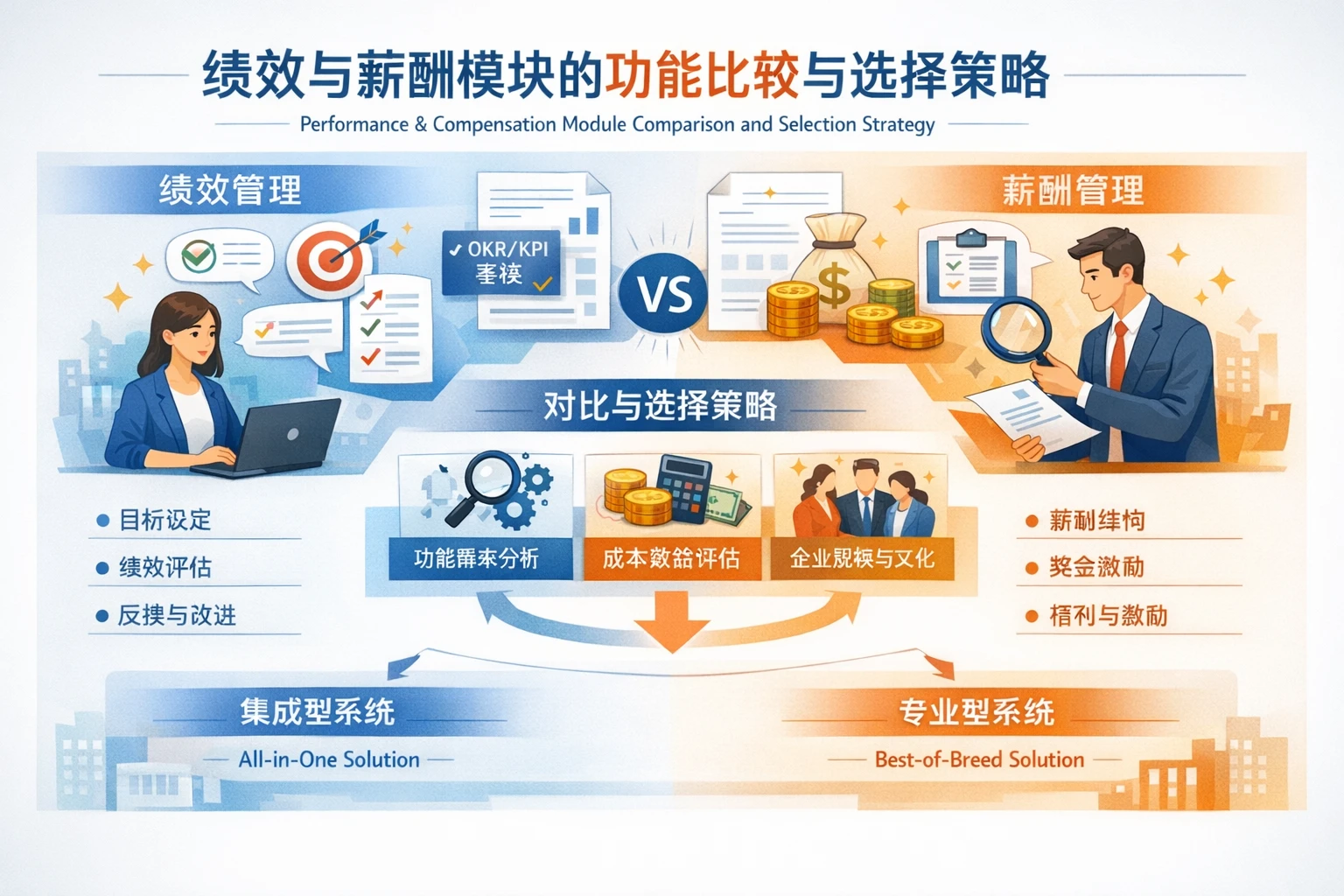 人力资源软件中绩效与薪酬模块的功能比较与选择策略