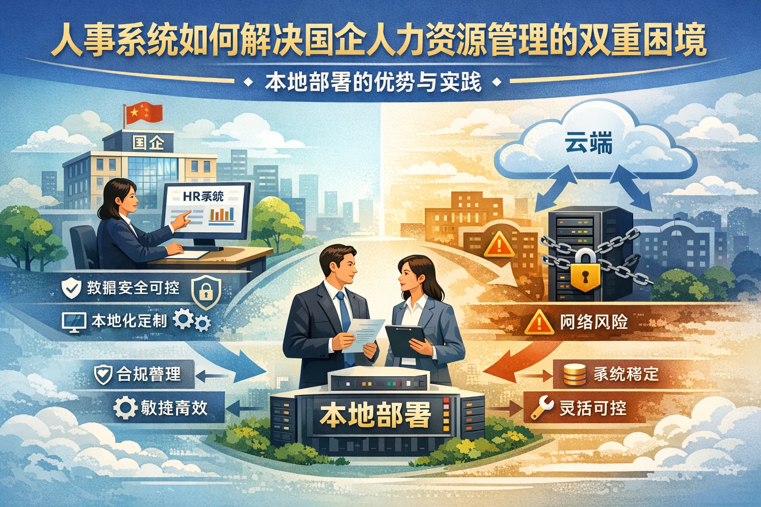 人事系统如何解决国企人力资源管理的双重困境：本地部署的优势与实践
