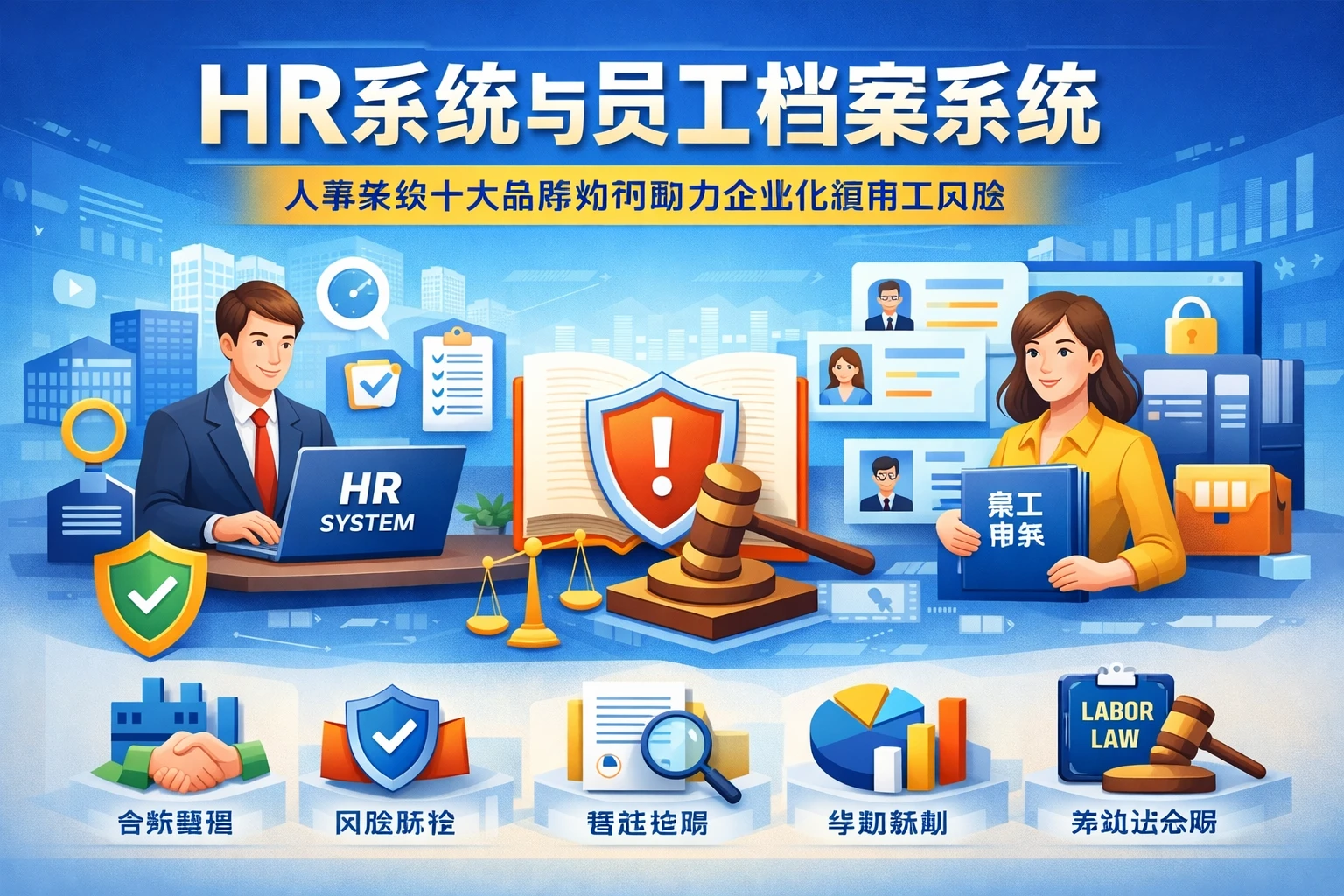 HR系统与员工档案系统:人事系统十大品牌如何助力企业化解用工风险