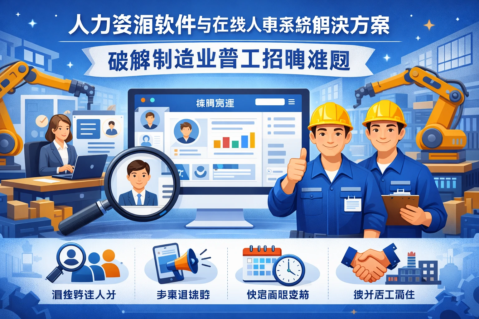 人力资源软件与在线人事系统解决方案：破解制造业普工招聘难题