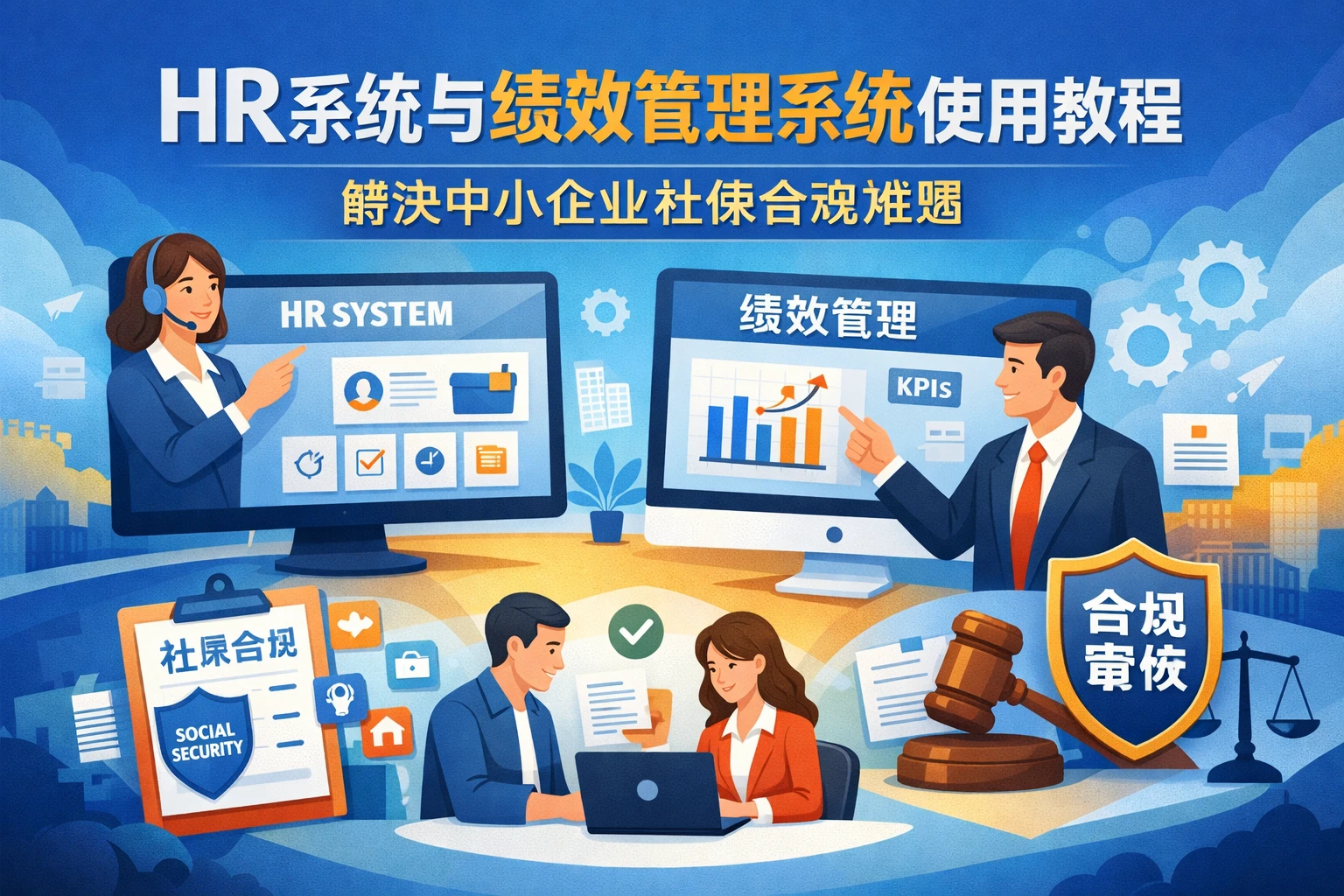 HR系统与绩效管理系统使用教程：解决中小企业社保合规难题
