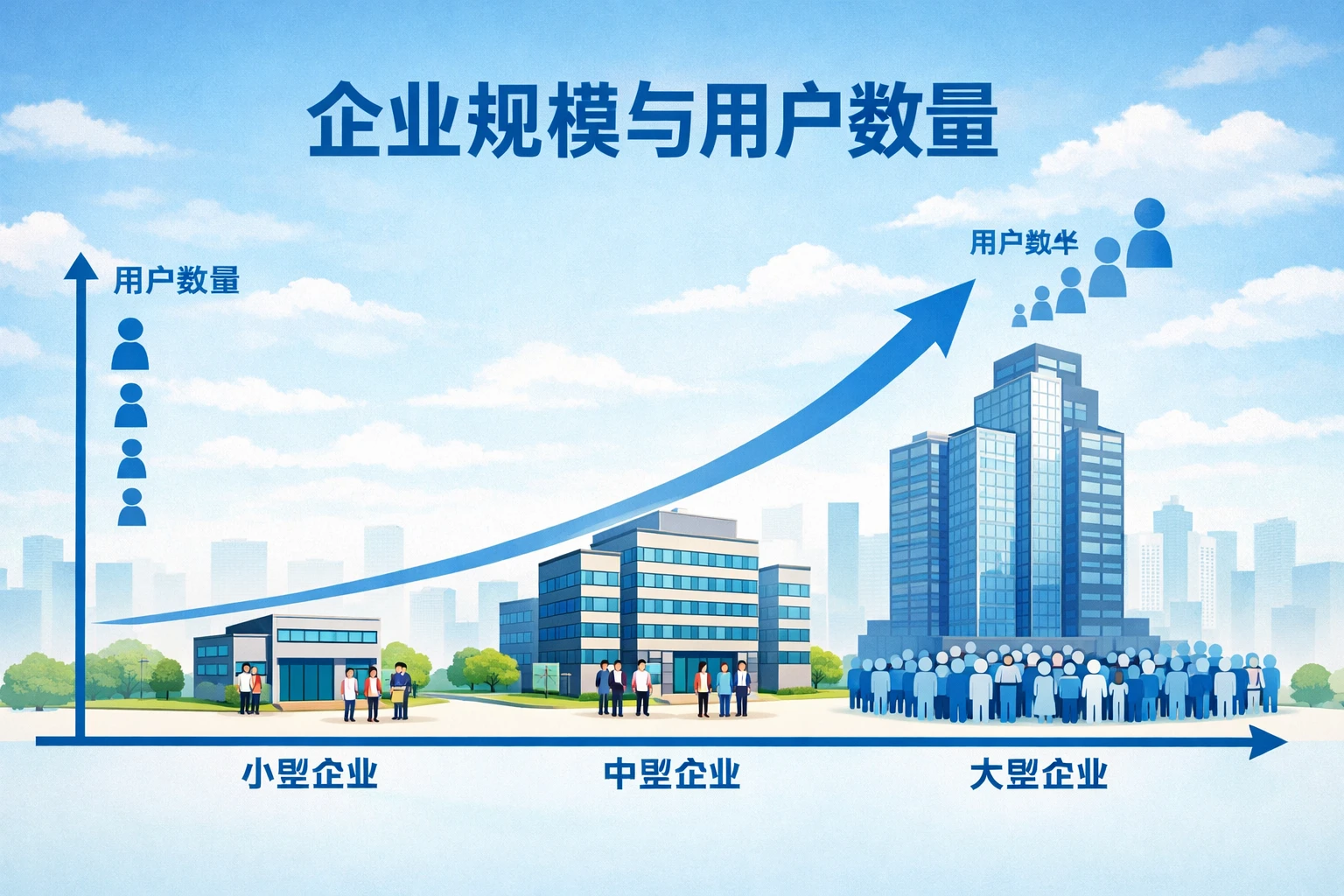 企业规模与用户数量